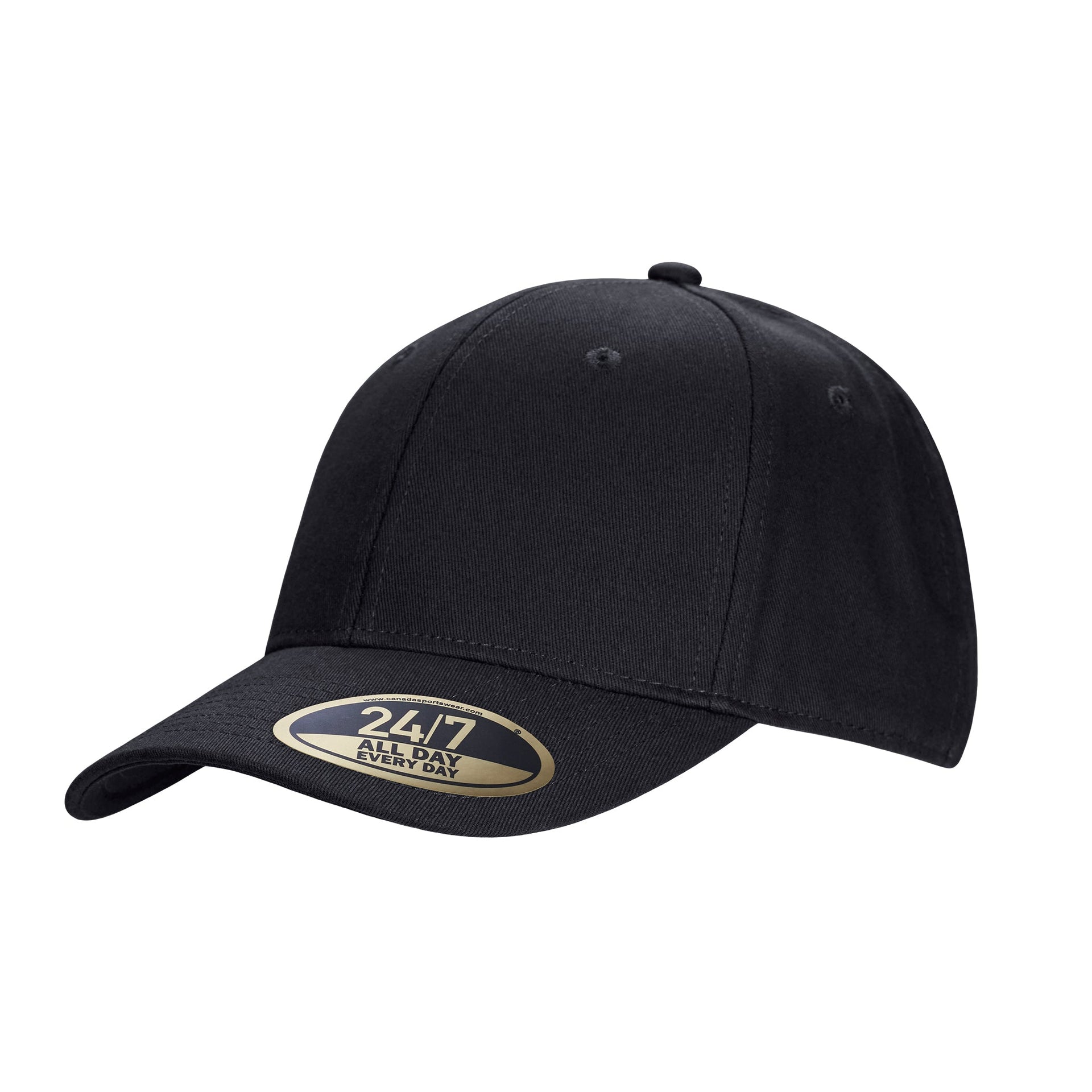 H08200 - Value - Snap Back Cotton Twill Cap Black 08200 8200 __label:IN-STOCK c130 caps cotton cap y130