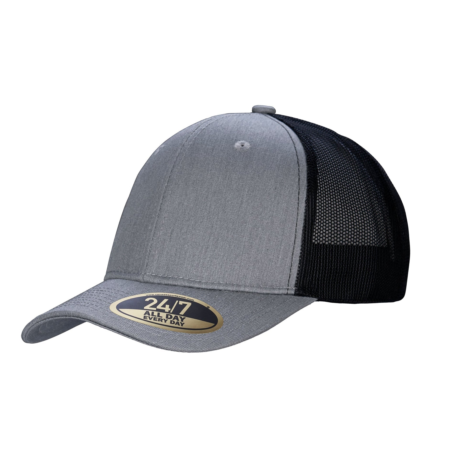 H08205 - Trucker - Snap Back Trucker Cap Grey Heather Black 08205 6606 8205 __label:IN-STOCK c1318 trucker