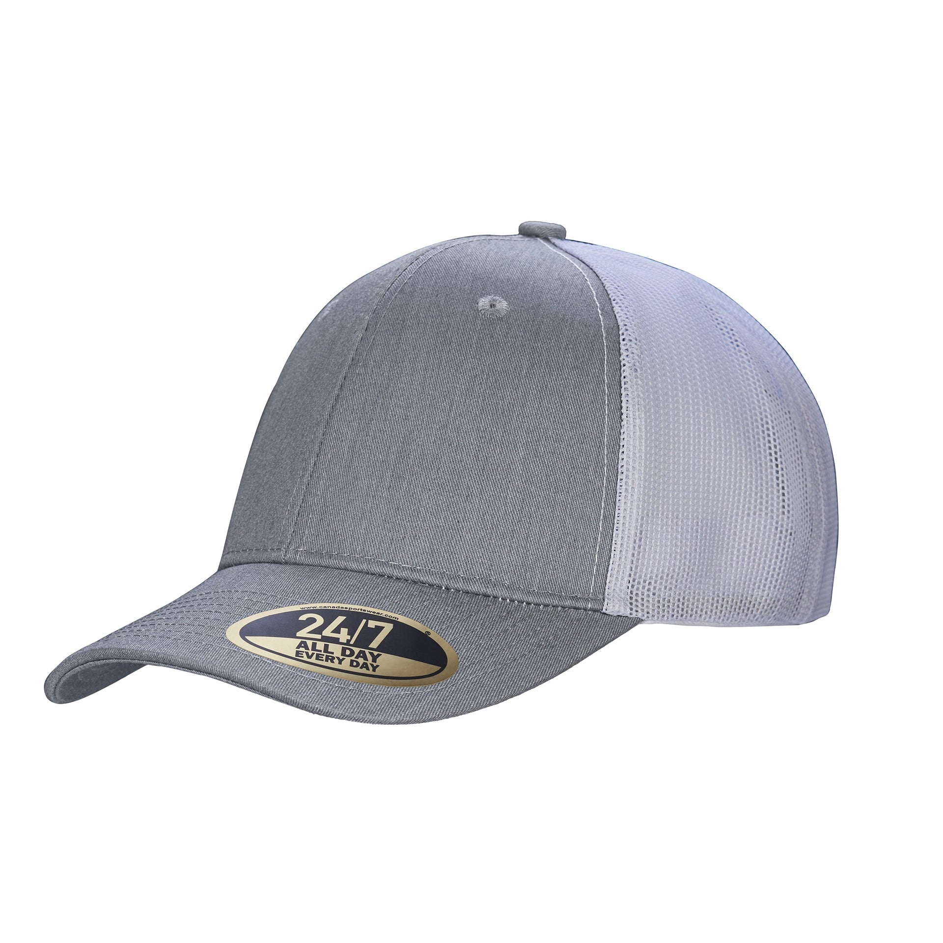 H08205 - Trucker - Snap Back Trucker Cap Grey Heather White 08205 6606 8205 __label:IN-STOCK c1318 trucker