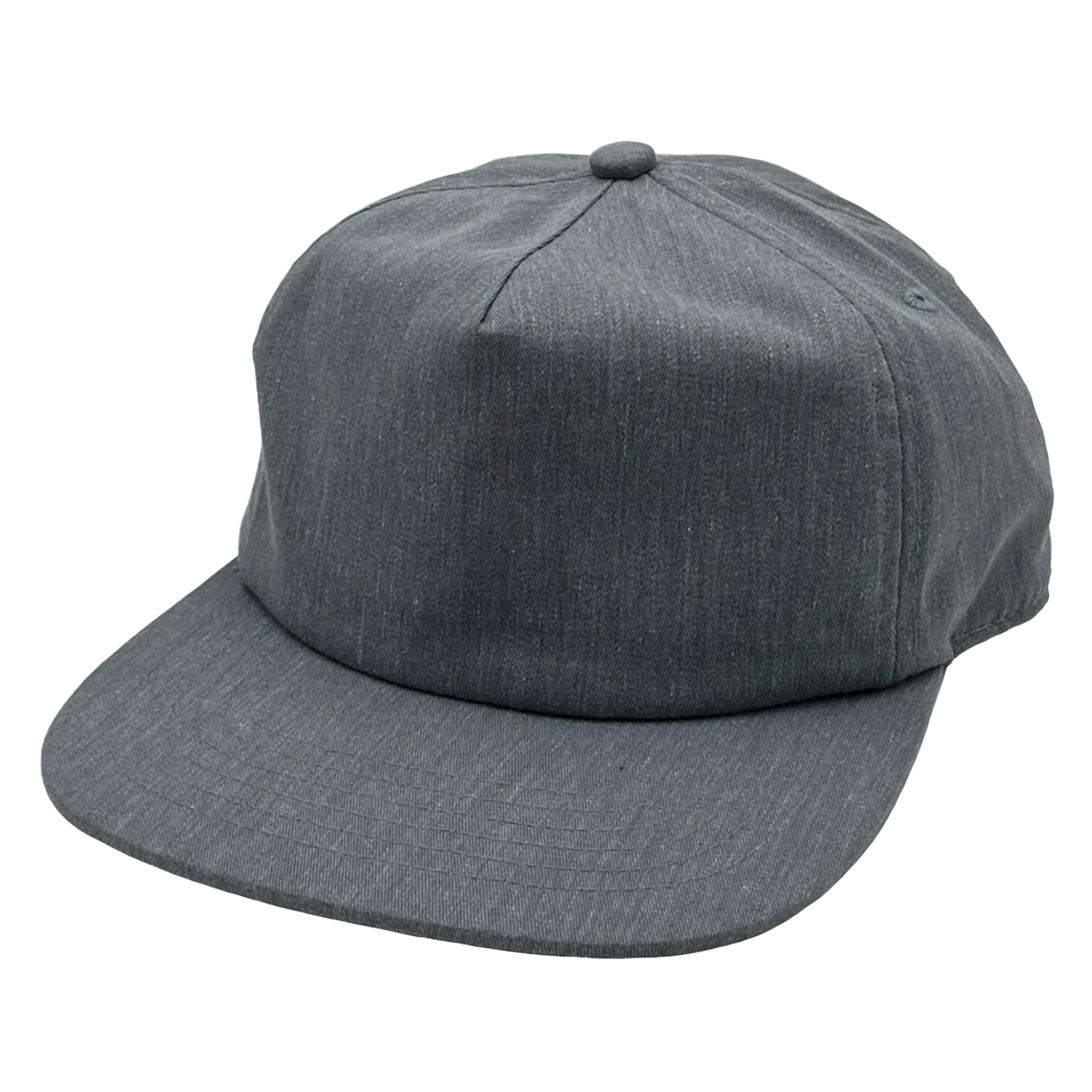 GNV-1040SB - 5 Panels Mid Profile Flat Bill Heather Grey One Size 5 PANELS 5 PANELS - UNSTRUCTURED COTTON FLAT mid profile nissi caps SNAPBACK UNISEX UNSTRUCTURED