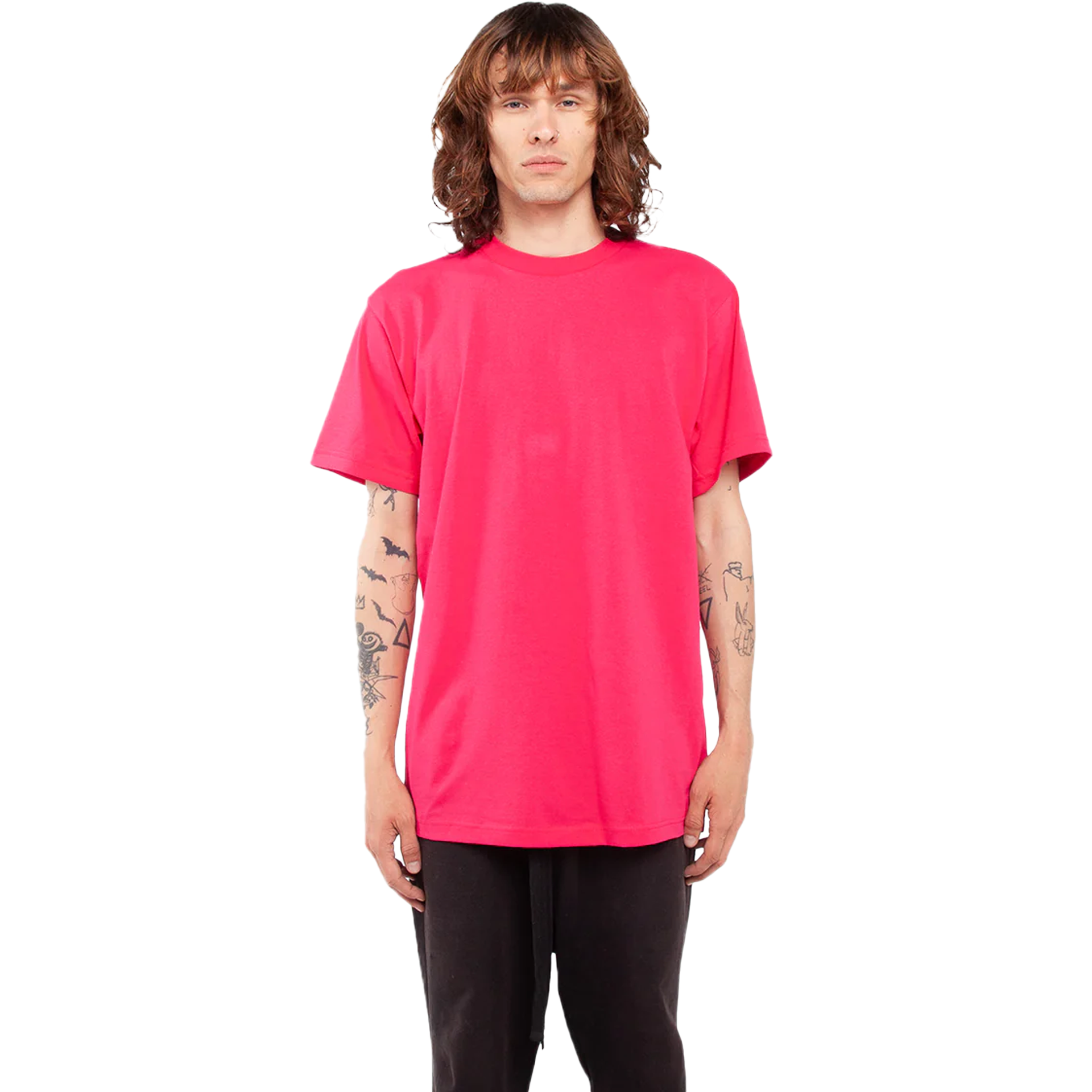 Active Short Sleeve - 6.0 oz Hot Pink Active COTTON MEN MIDWEIGHT Shaka Wear SHORTSLEEVES shsdparentproduct tearaway UNFITTED