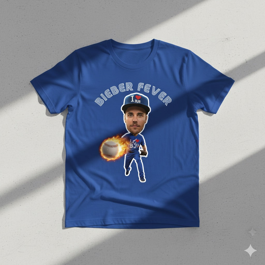 Bieber Fever Fastball T-Shirt Royal Blue I Love Bjs I Love BJs T-Shirt t-shirt tops