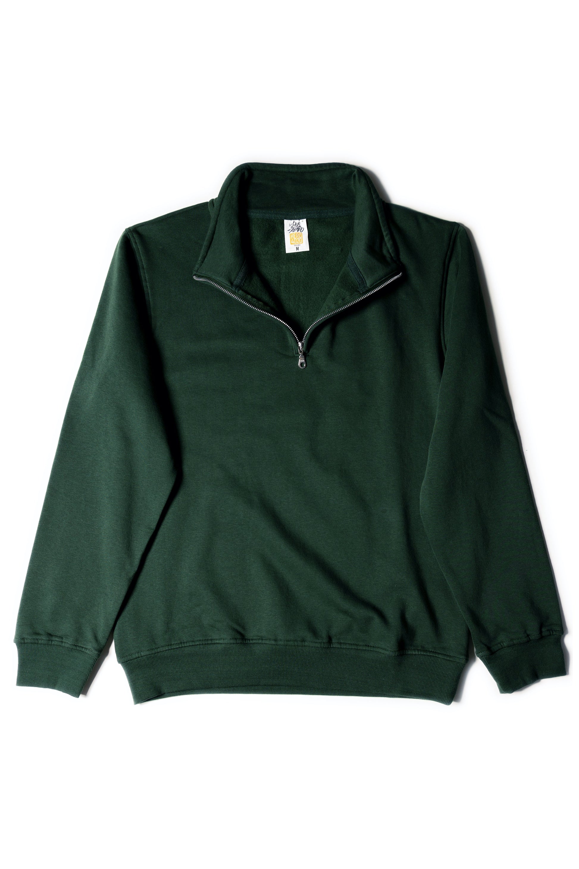 HERO-4020 Youth Quarter Zip Sweatshirt - Forest Green 4020 Forest Green HERO L M S Unisex XL XS Youth