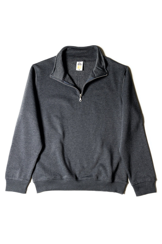 HERO-4020 Youth Quarter Zip Sweatshirt - Dark Heather