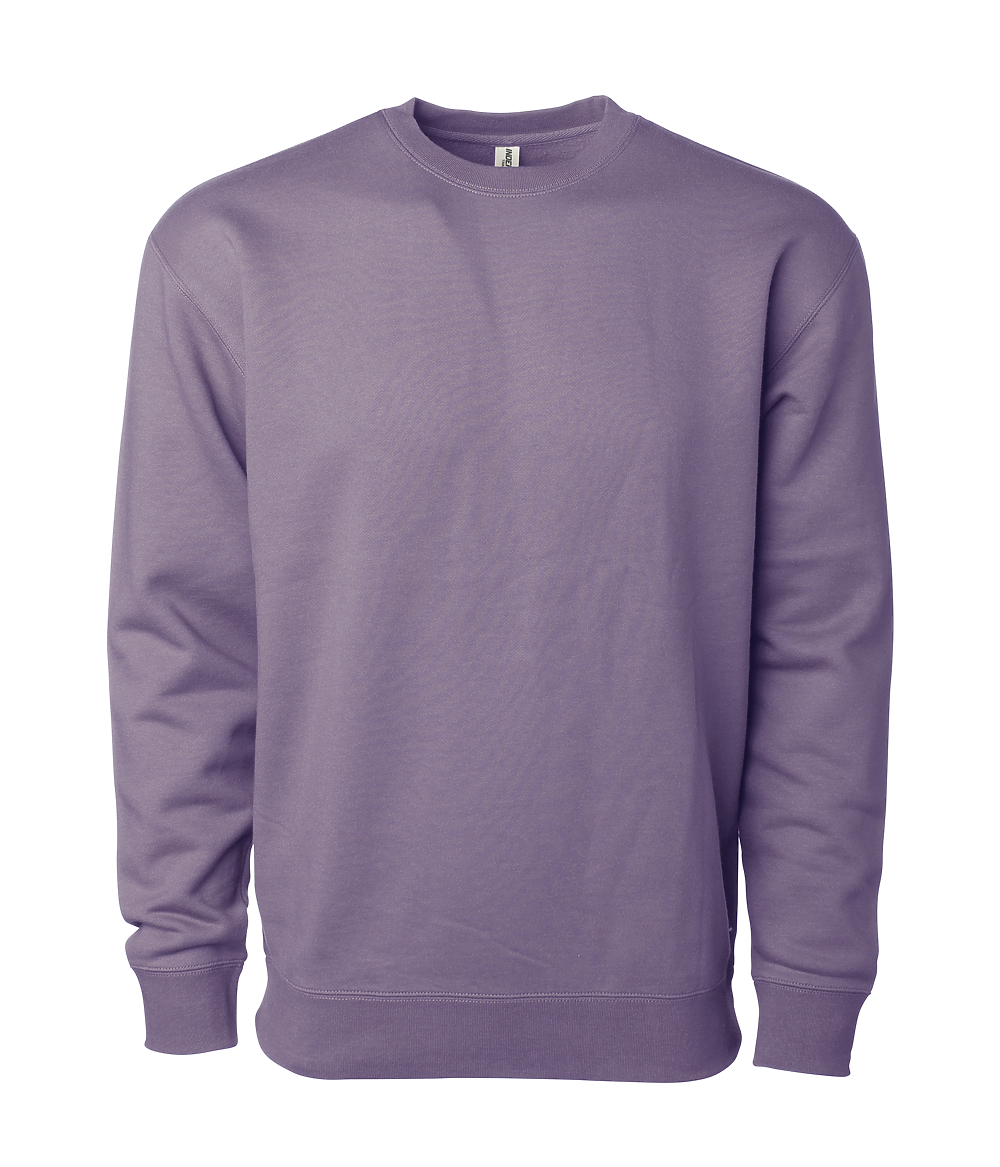IND3000 - Men's Heavyweight Crew Neck Plum BASIC FLEECE COTTON / POLYESTER CREWS Heavyweight IND3000 INDEPENDENT MEN REGULAR tearaway