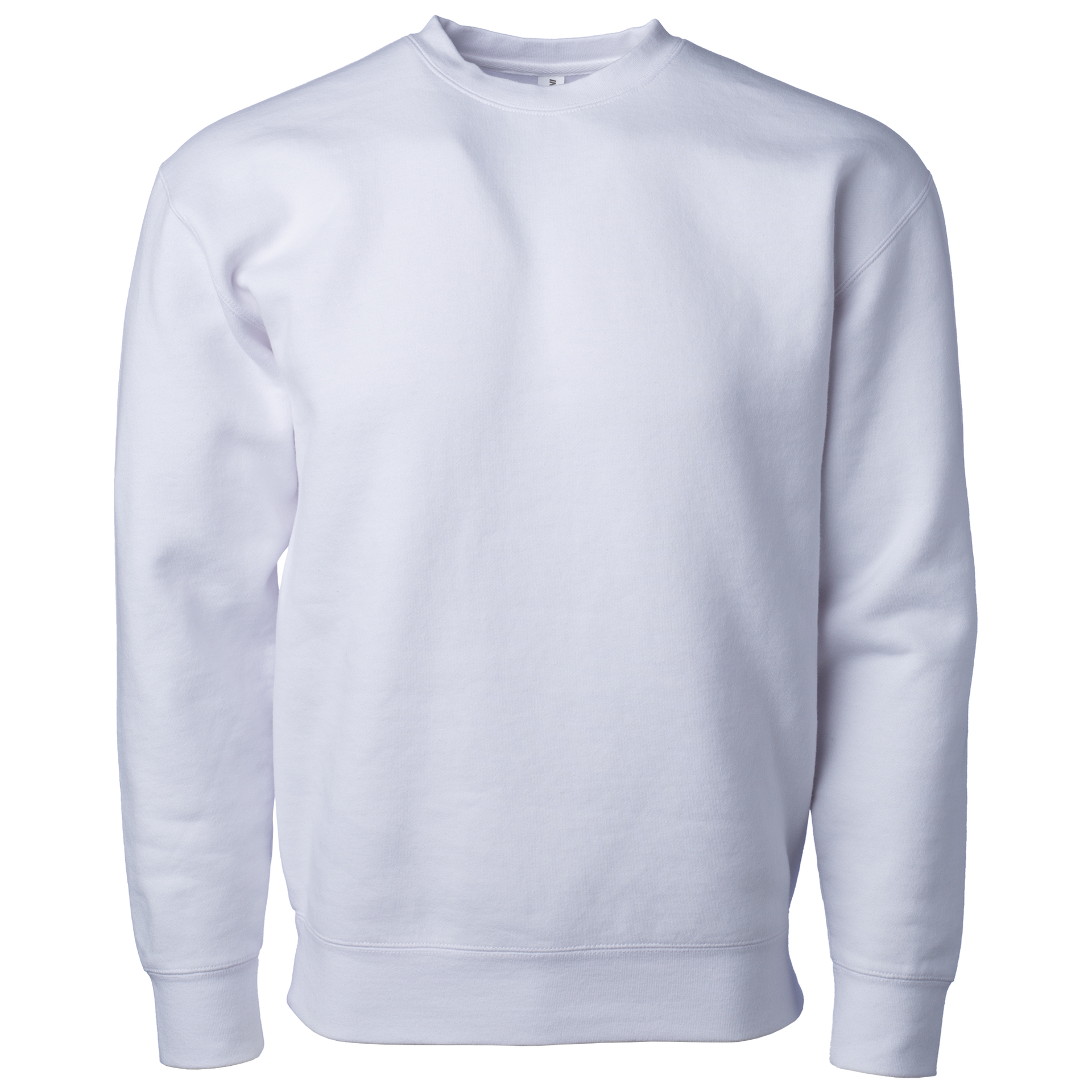 IND3000 - Men's Heavyweight Crew Neck White BASIC FLEECE COTTON / POLYESTER CREWS Heavyweight IND3000 INDEPENDENT MEN REGULAR tearaway