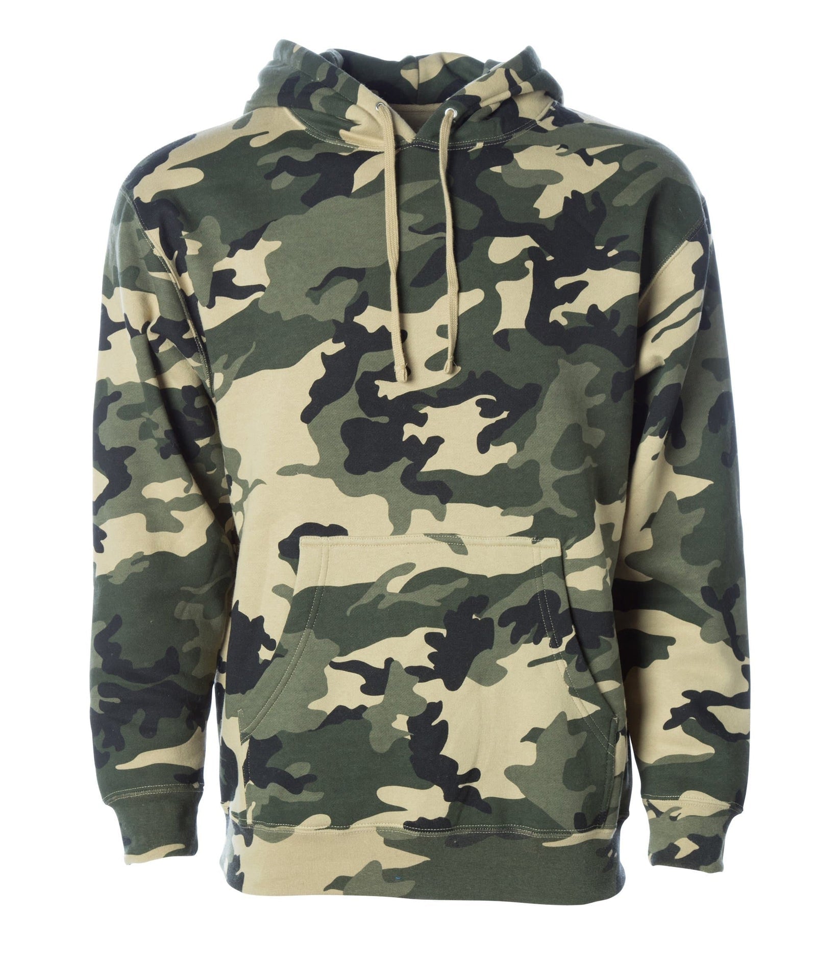 IND4000 - Men's Heavyweight Hooded Pullover Sweatshirt Army Camo 4000 BASIC FLEECE Classic COTTON / POLYESTER essentials Heavyweight hoodie ind IND4000 INDEPENDENT MEN Men's pullover PULLOVERS REGULAR shsdparentproduct sweatshirt tearaway