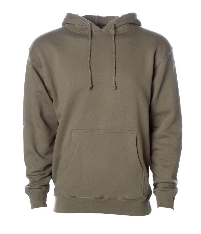 IND4000 - Men's Heavyweight Hooded Pullover Sweatshirt Army 4000 BASIC FLEECE Classic COTTON / POLYESTER essentials Heavyweight hoodie ind IND4000 INDEPENDENT MEN Men's pullover PULLOVERS REGULAR shsdparentproduct sweatshirt tearaway