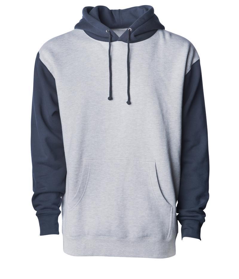 IND4000 - Men's Heavyweight Hooded Pullover Sweatshirt Grey Heather Slate Blue 4000 BASIC FLEECE Classic COTTON / POLYESTER Heavyweight hoodie ind IND4000 INDEPENDENT MEN Men's pullover PULLOVERS REGULAR shsdchildproduct sweatshirt tearaway
