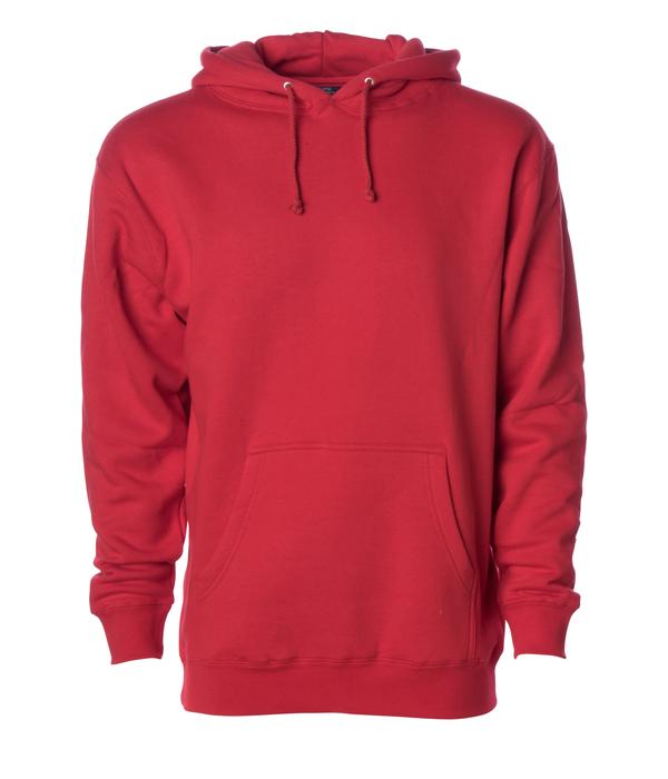 IND4000 - Men's Heavyweight Hooded Pullover Sweatshirt Red 4000 BASIC FLEECE Classic COTTON / POLYESTER Heavyweight hoodie ind IND4000 INDEPENDENT MEN Men's pullover PULLOVERS REGULAR shsdchildproduct sweatshirt tearaway