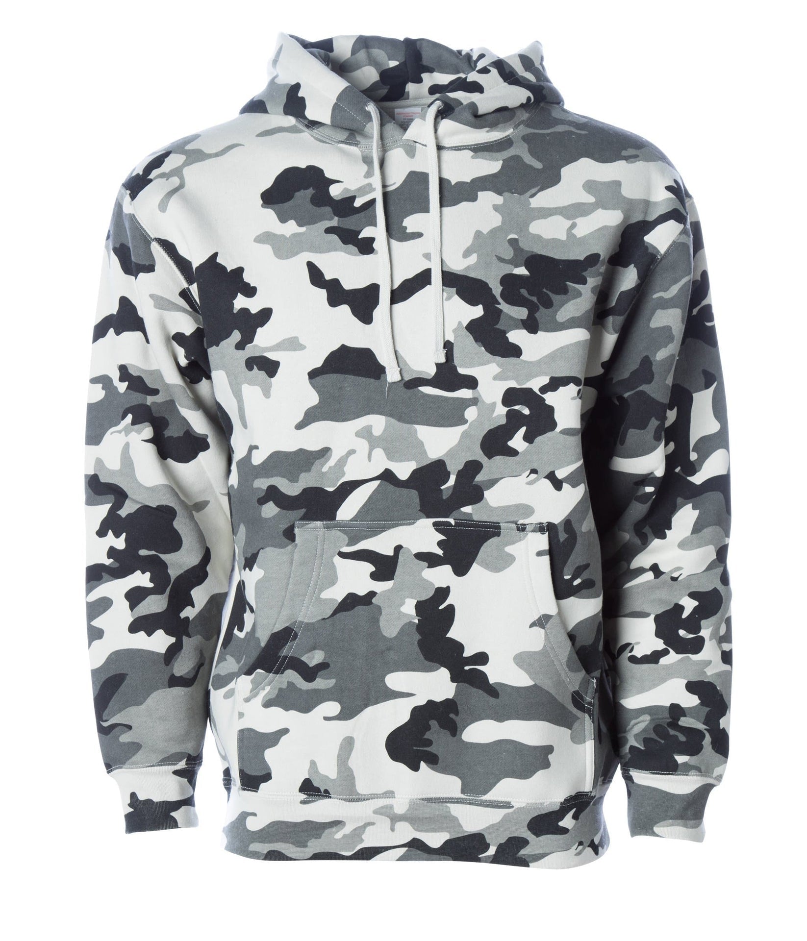 IND4000 - Men's Heavyweight Hooded Pullover Sweatshirt Snow Camo 4000 BASIC FLEECE Classic COTTON / POLYESTER Heavyweight hoodie ind IND4000 INDEPENDENT MEN Men's pullover PULLOVERS REGULAR shsdchildproduct sweatshirt tearaway