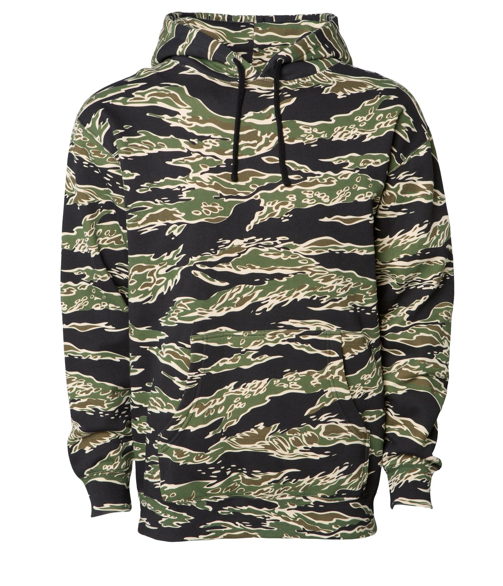 IND4000 - Men's Heavyweight Hooded Pullover Sweatshirt Tiger Camo 4000 BASIC FLEECE Classic COTTON / POLYESTER Heavyweight hoodie ind IND4000 INDEPENDENT MEN Men's pullover PULLOVERS REGULAR shsdchildproduct sweatshirt tearaway