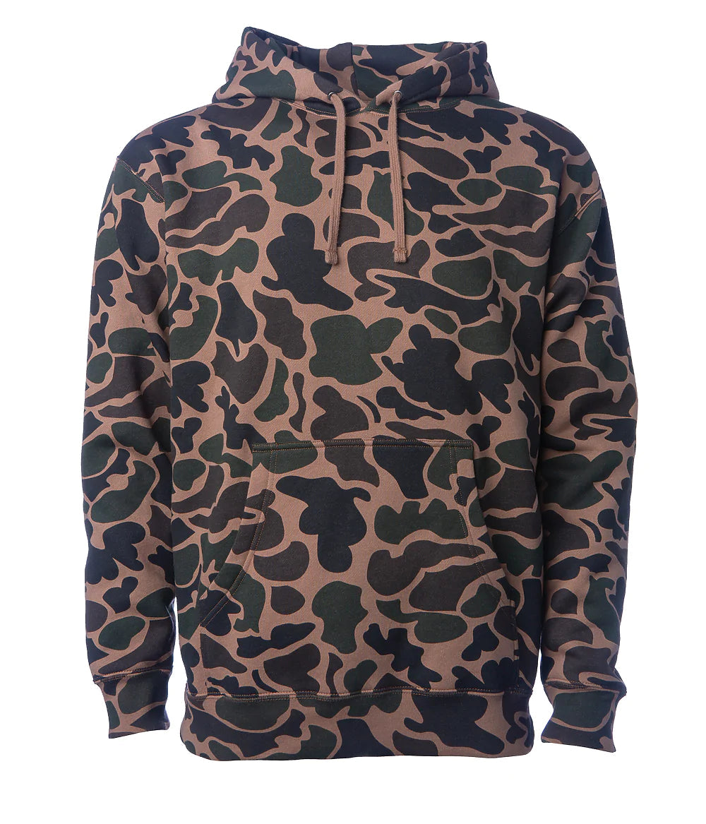 IND4000 - Men's Heavyweight Hooded Pullover Sweatshirt Duck Camo 4000 BASIC FLEECE Classic COTTON / POLYESTER Heavyweight hoodie ind IND4000 INDEPENDENT MEN Men's pullover PULLOVERS REGULAR shsdchildproduct sweatshirt tearaway