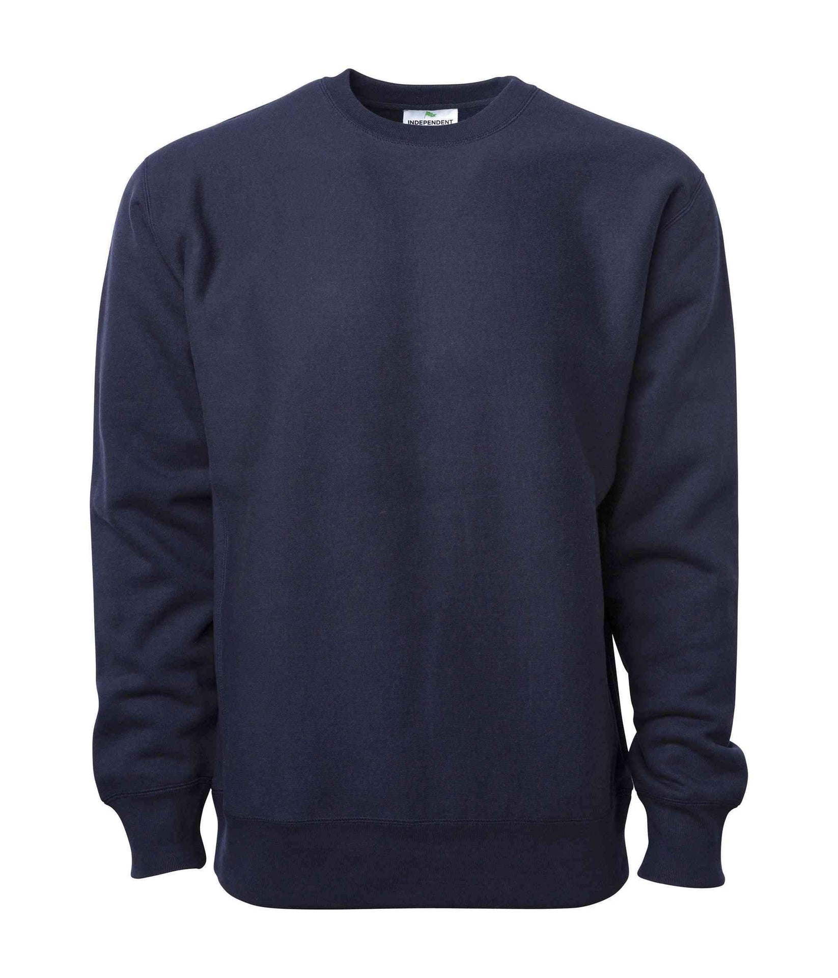 IND5000C Legend - Men's Premium 450GM Heavyweight Cross-Grain Crew Classic Navy 5000 5000c BASIC FLEECE COTTON / POLYESTER Crew crew neck CREWNECK CREWS Cross-Grain Heavyweight ind IND5000 INDEPENDENT LEGEND MEN mens REGULAR tearaway