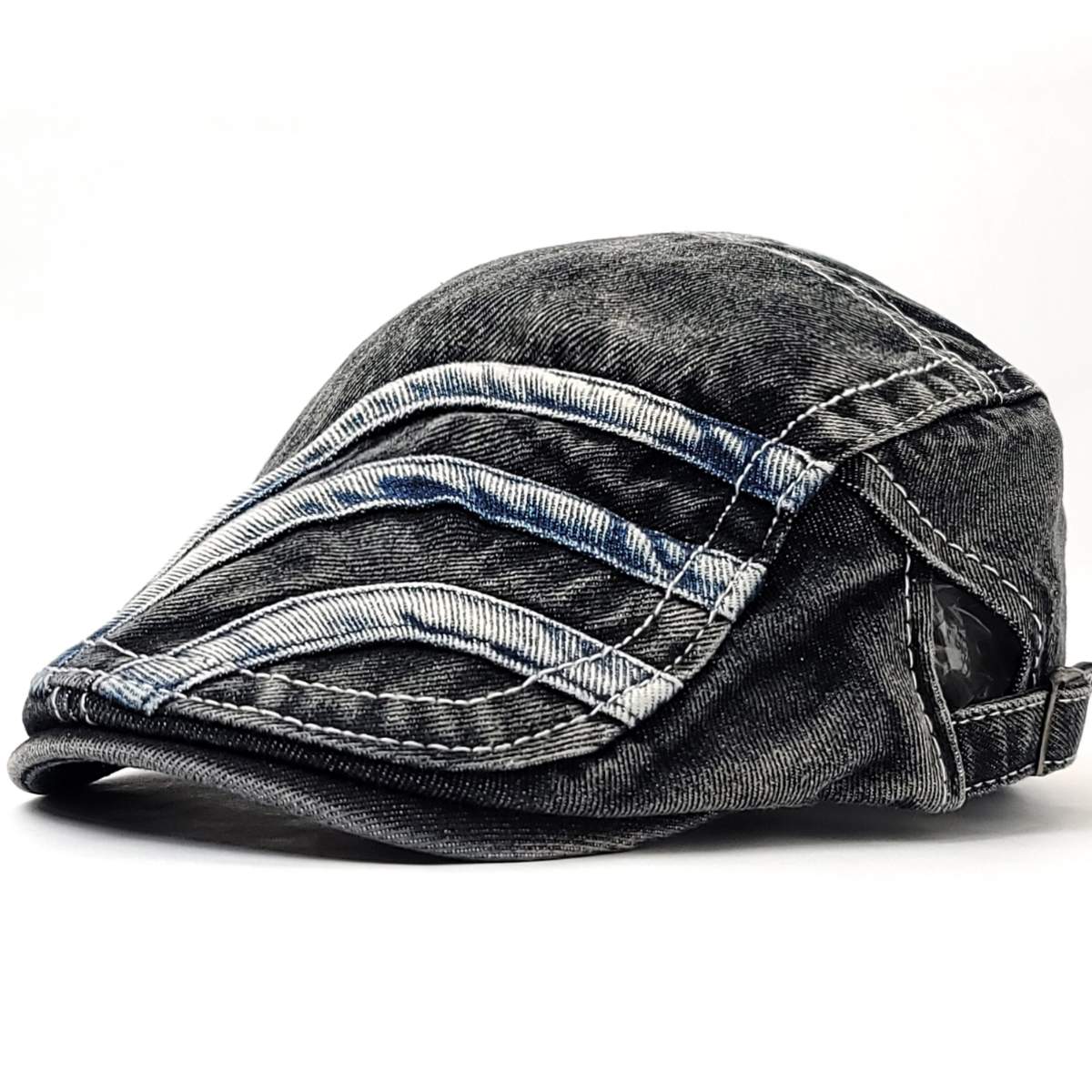 IVY Hat -K204, Denim, Multi-Coloured, Adjustable Black OSFA Fashion Hat