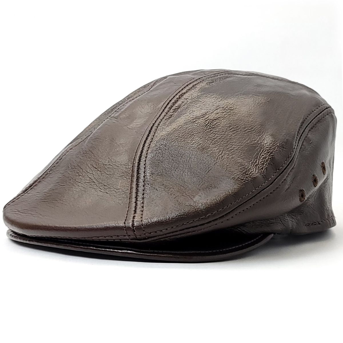IVY Hat - #905 Genuine Leather Multi-Coloured S/M & L/XL - Brown / Ivy