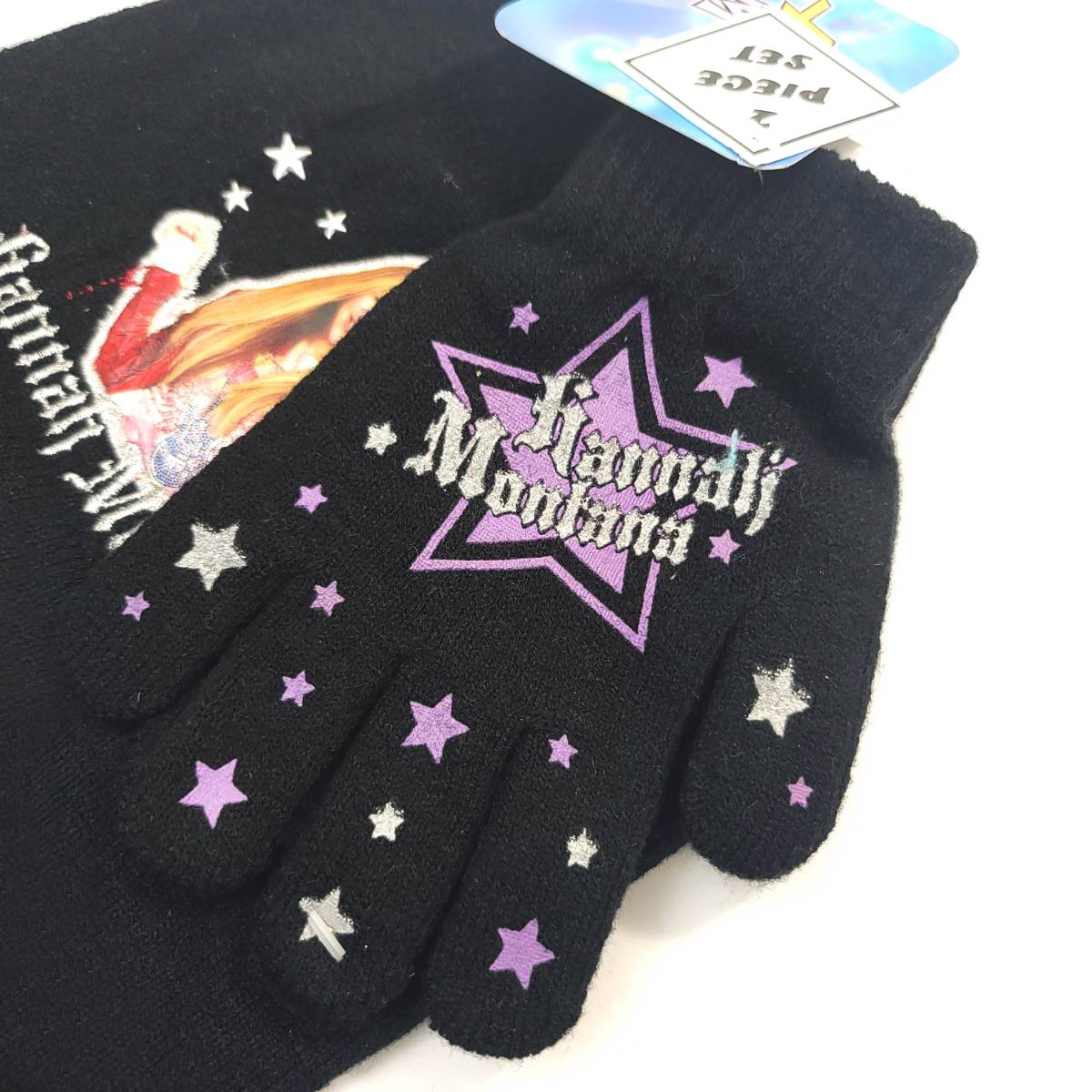 Youth - Hannah Montana Laplander, 2pcs set, Beanie Hat and Gloves set character Cap Youths