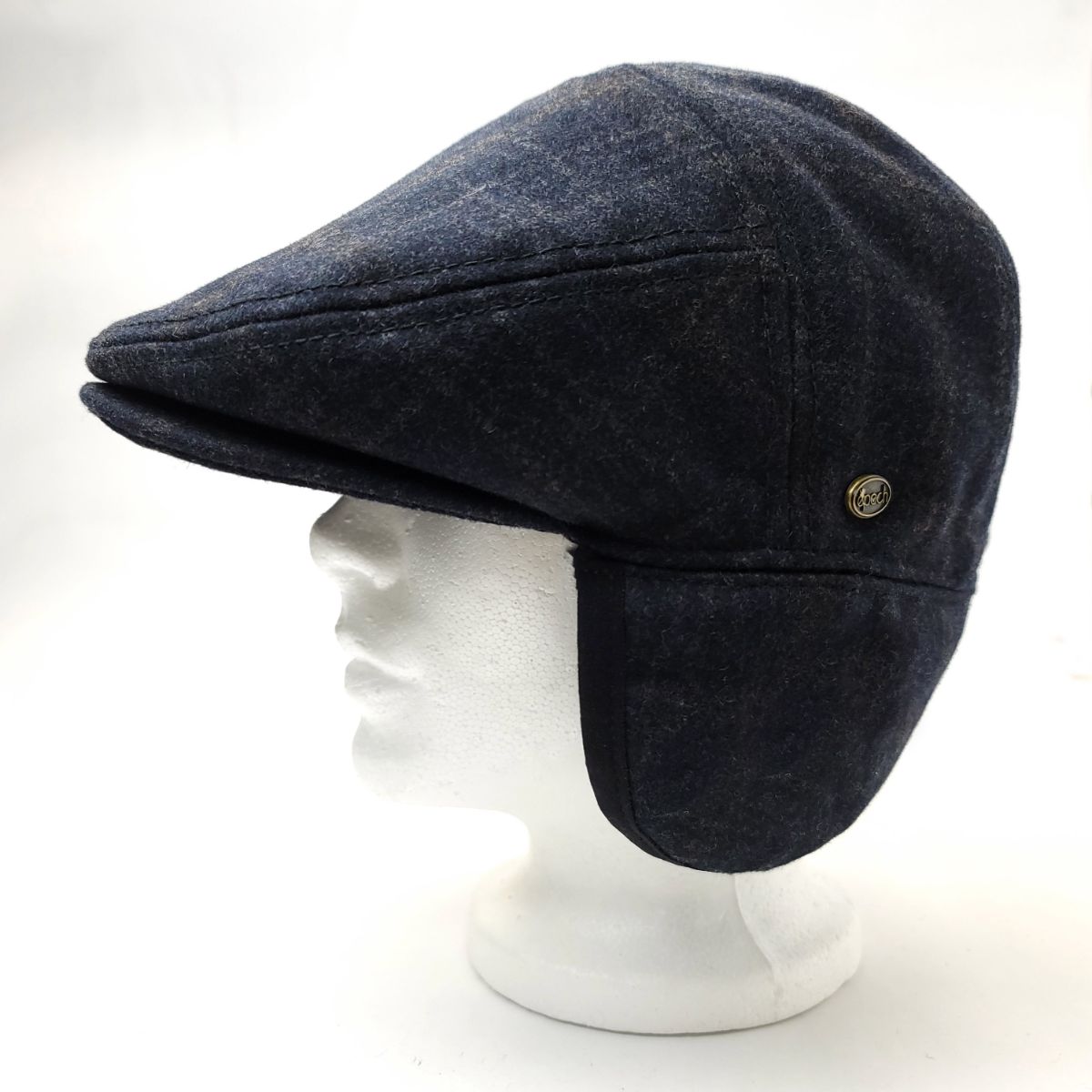 Wool Ivy Earflap Cap - IVE5033, 100% Wool, Plaid Pattern, 3 Sizes Fashion Hat