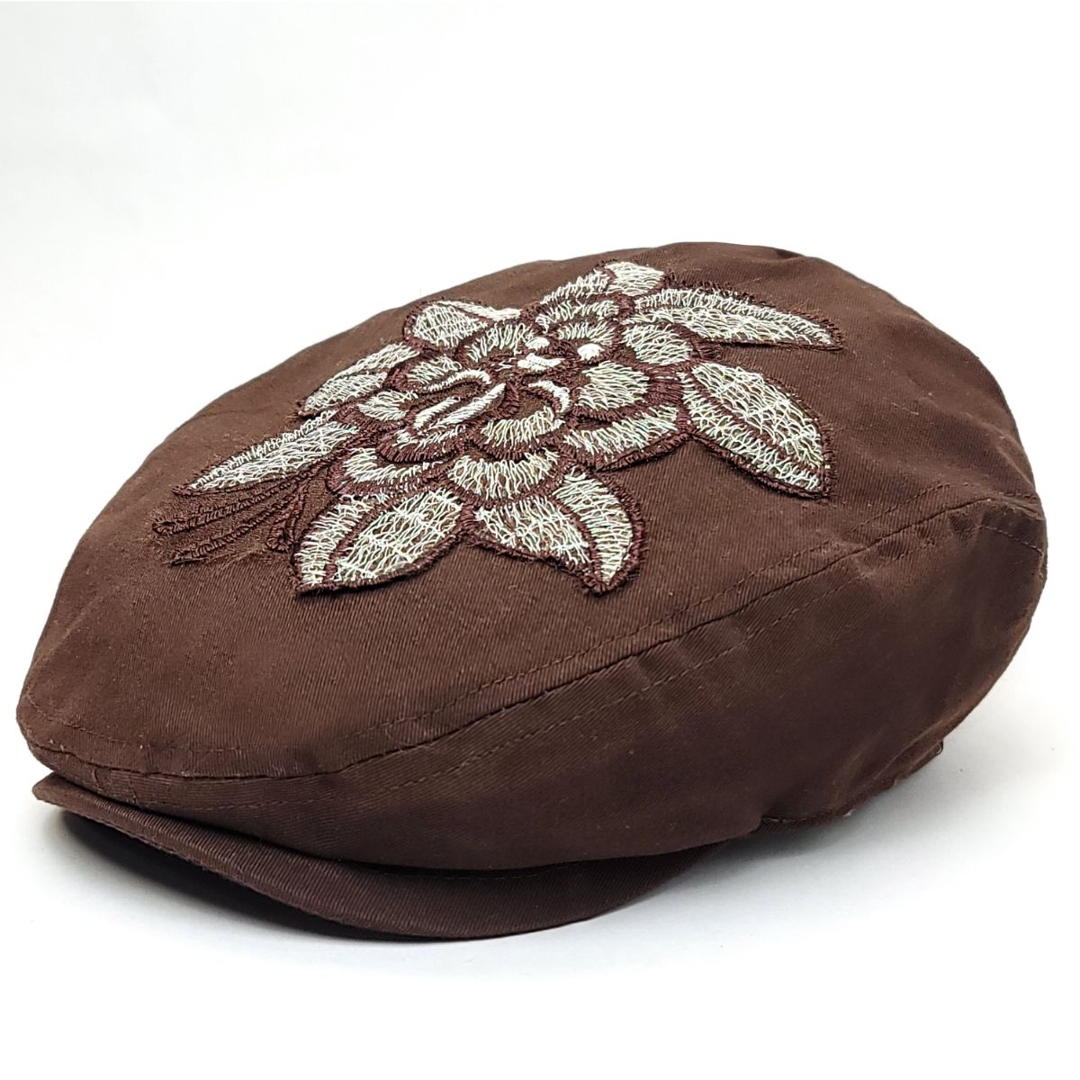 Fashion Ivy - W3383, Flower, Brown, OSFA Fashion Hat
