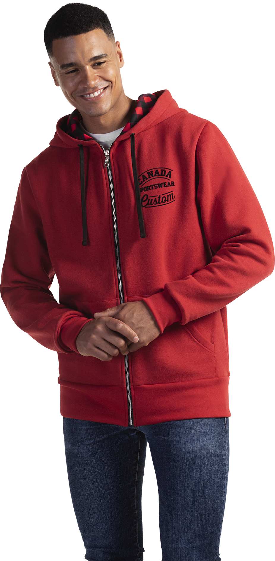 JK656 Custom Men's 80/20 Full Zip Fleece Hoodie