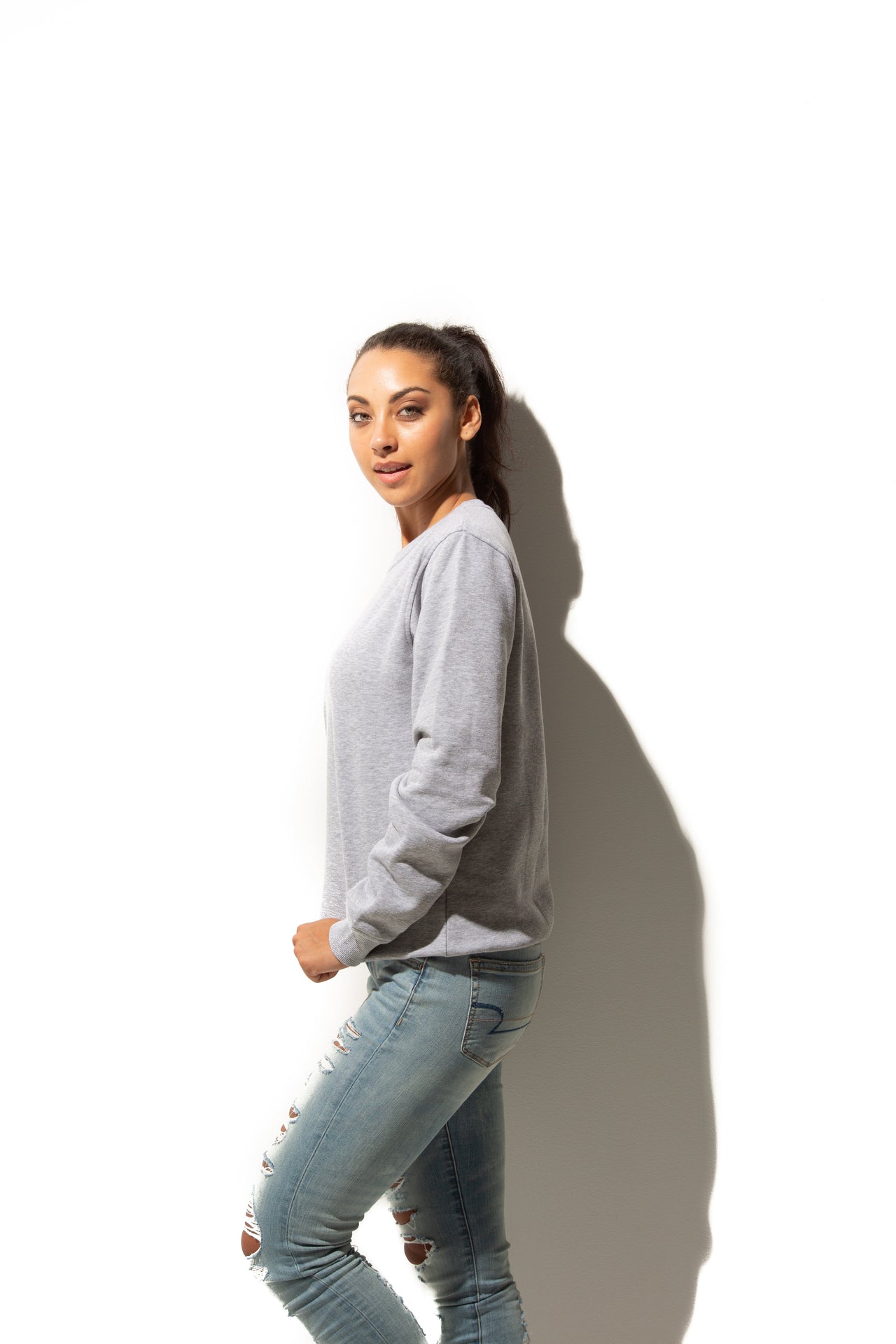 HERO-1020 Unisex Blank Crewneck Sweatshirt - Sport Grey 1020 2023 Spring Sales Adult Crewneck Grey HERO Tops Unisex