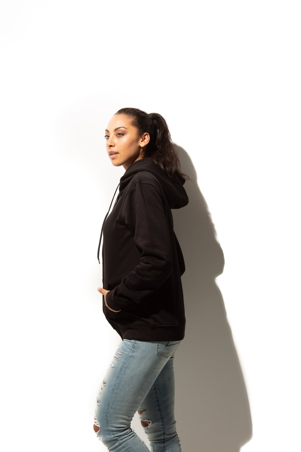 HERO-3020 Unisex Full Zip Hoodie - Black 3020 Adult Black Full-Zip HERO Tops Unisex