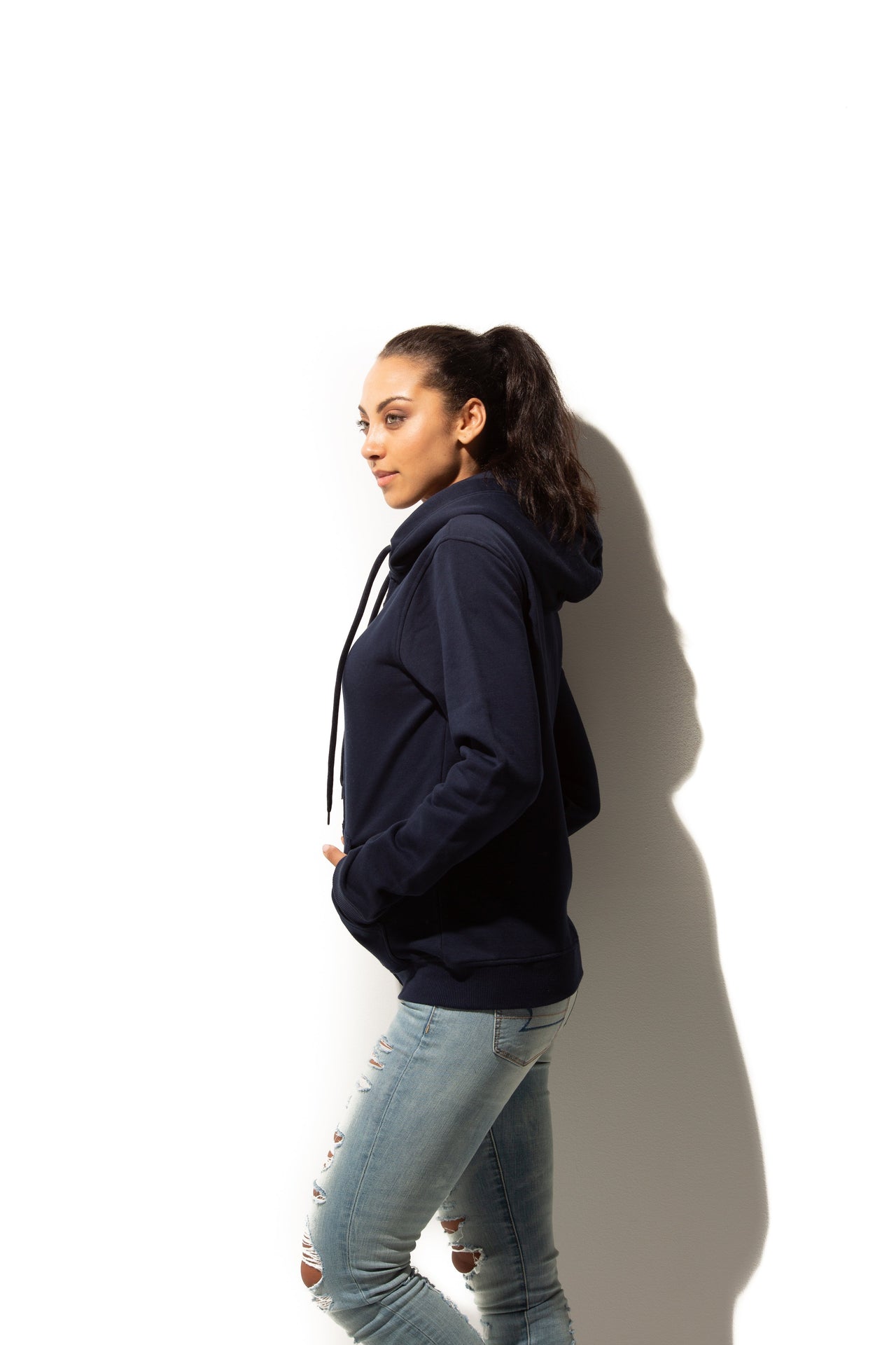 HERO-3020 Unisex Full Zip Hoodie - Navy Blue 3020 Adult Blue Full-Zip HERO Tops Unisex