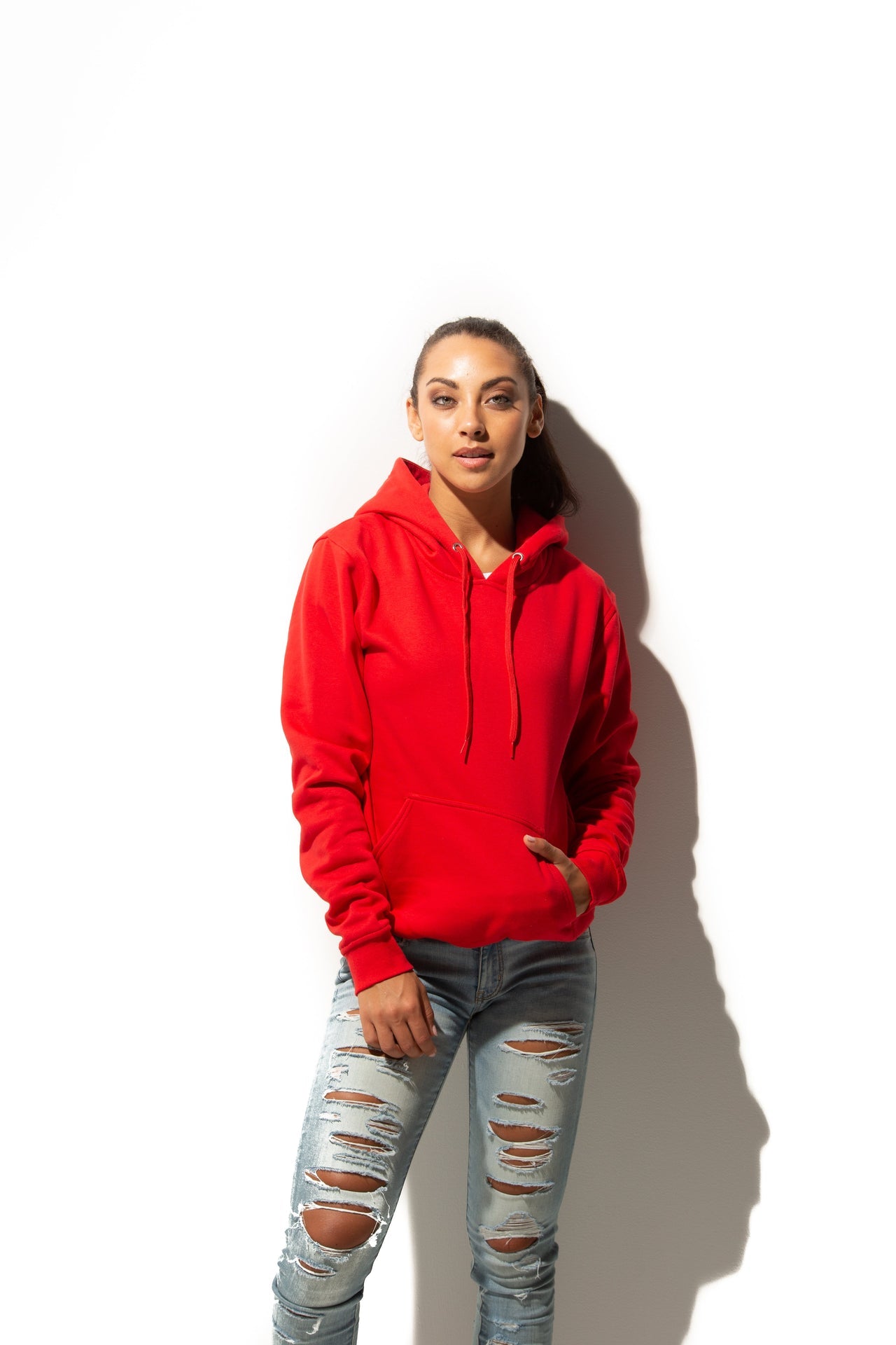 HERO-2020 Unisex Blank Hoodie - Red 2020 Adult HERO Red Tops Unisex