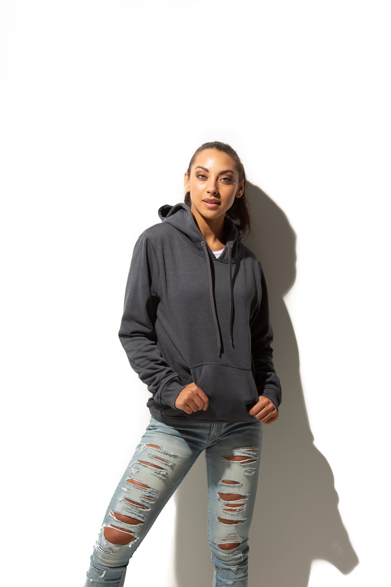HERO-2020 Unisex Blank Hoodie - Dark Heather 2020 2023 Spring Sales Adult Grey HERO Tops Unisex