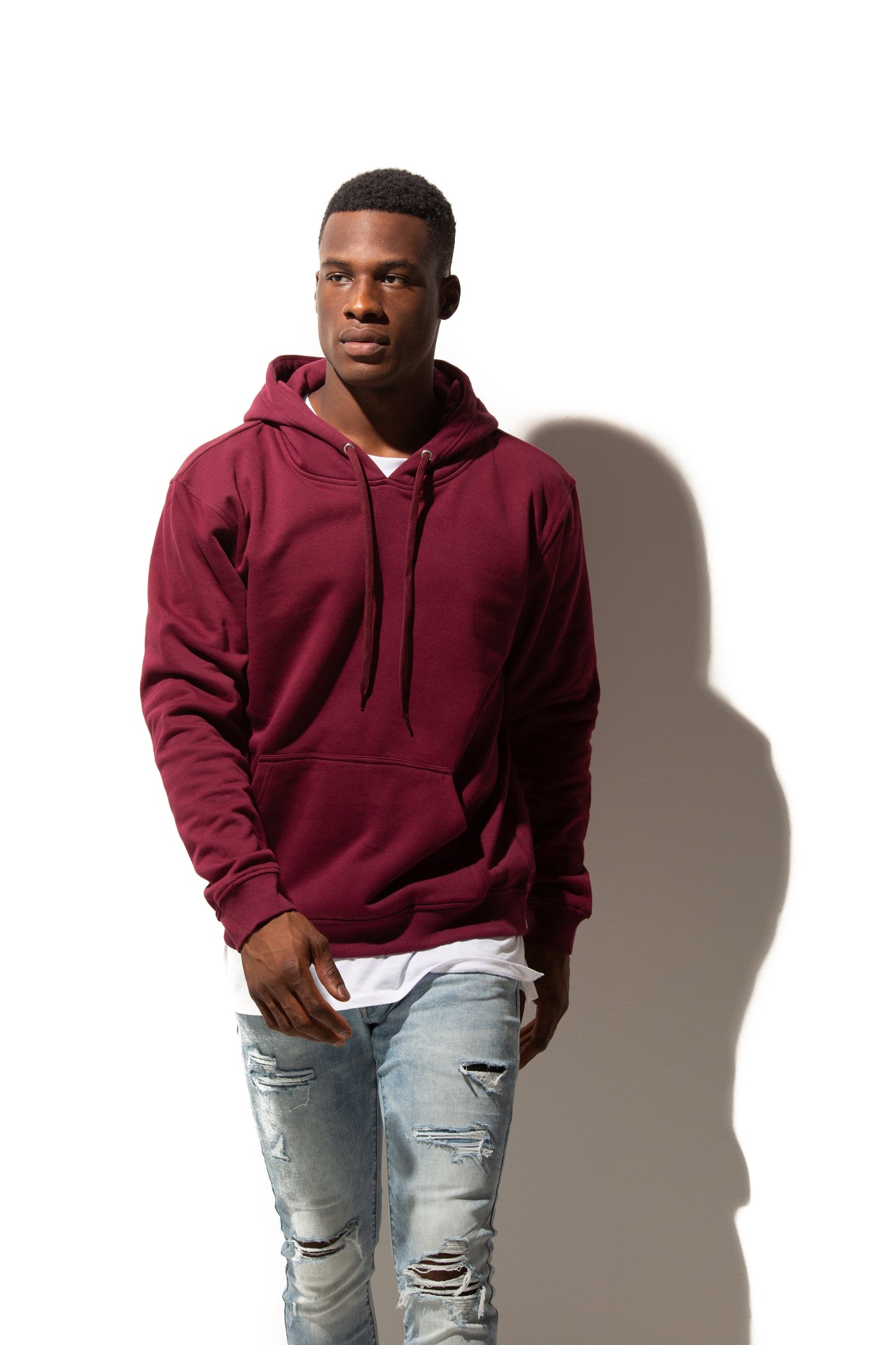 HERO-2020 Unisex Blank Hoodie - Maroon 2020 Adult HERO Red Tops Unisex