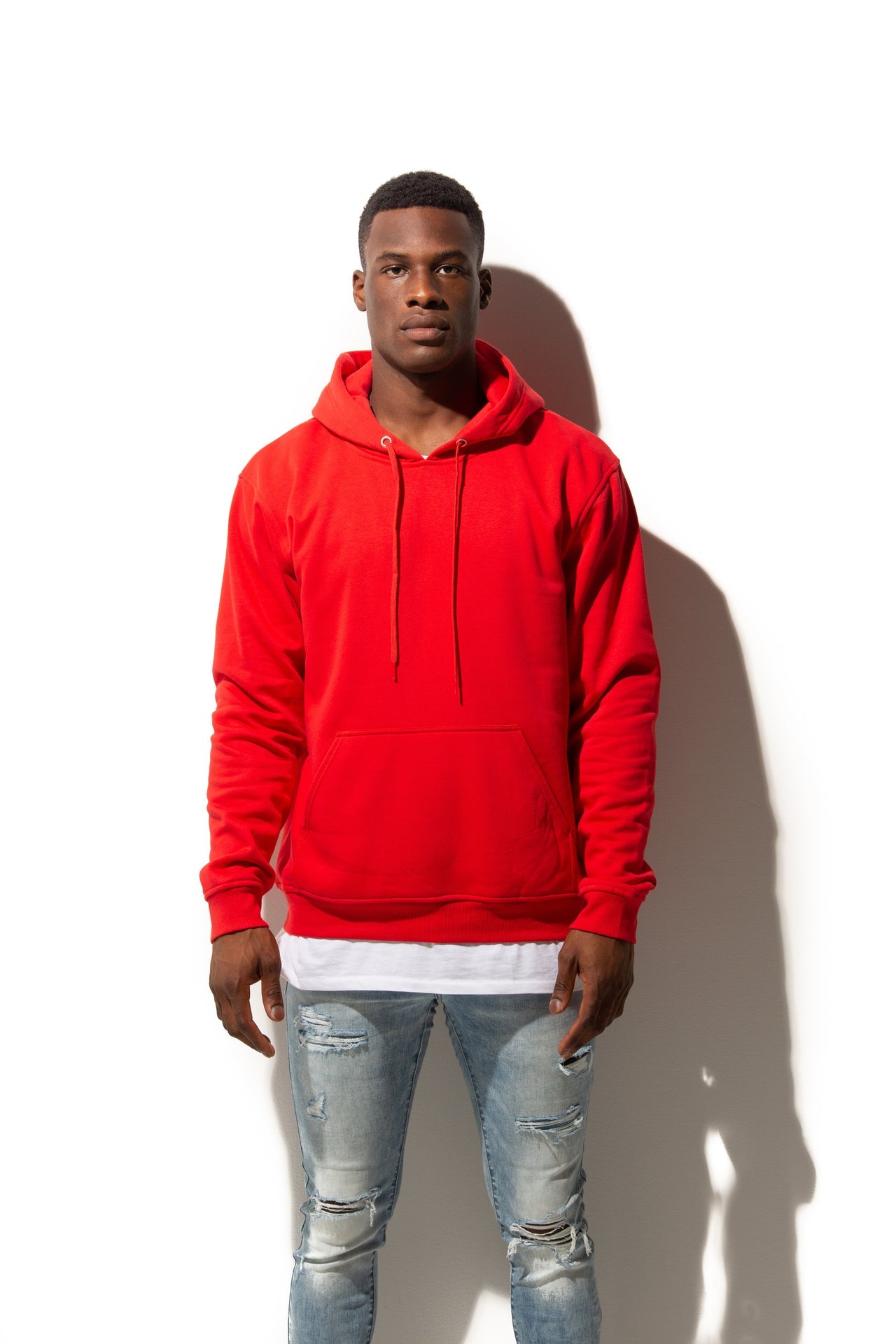 HERO-2020 Unisex Blank Hoodie - Red 2020 Adult HERO Red Tops Unisex