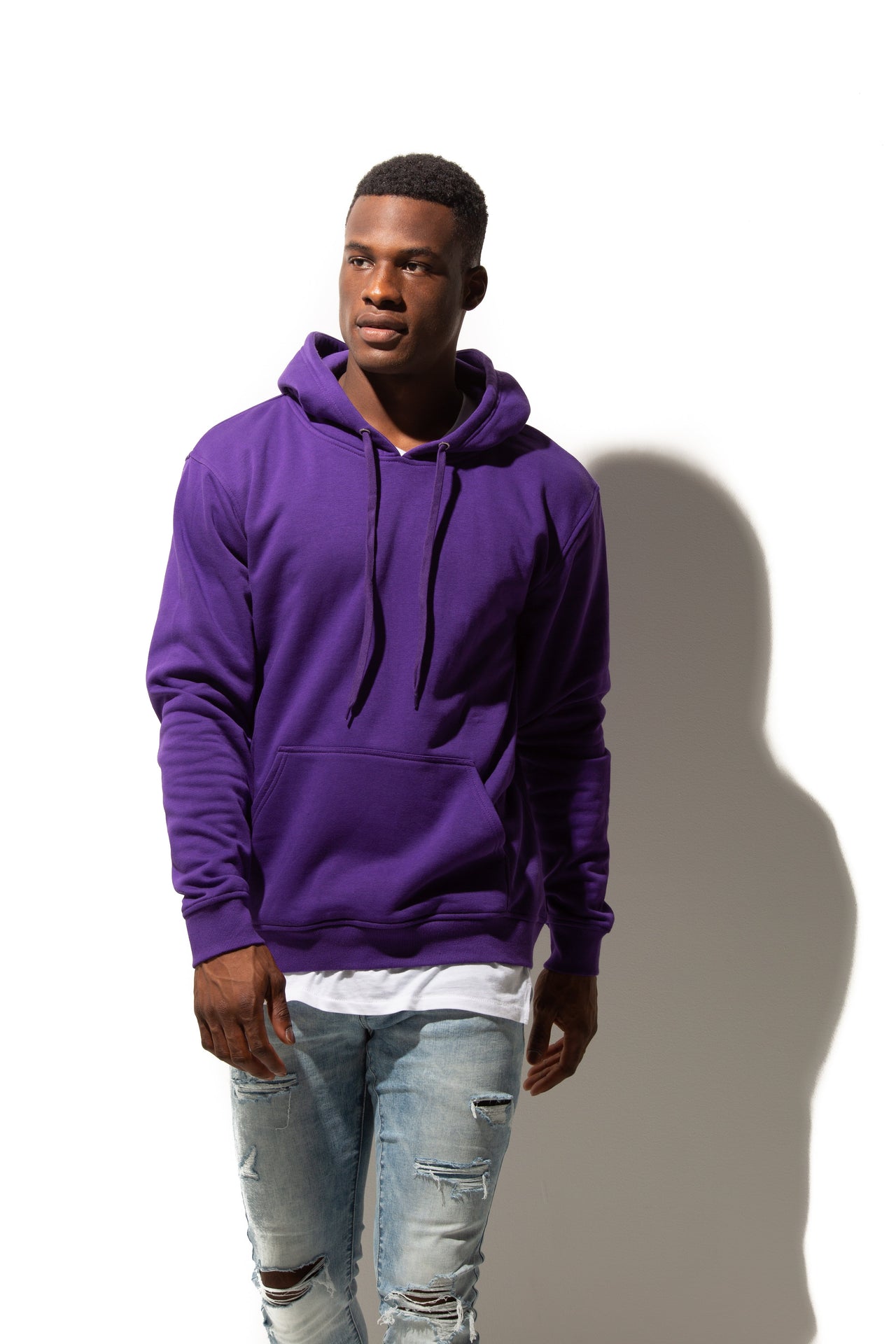 HERO-2020 Unisex Blank Hoodie - Purple 2020 Adult HERO Purple Tops Unisex