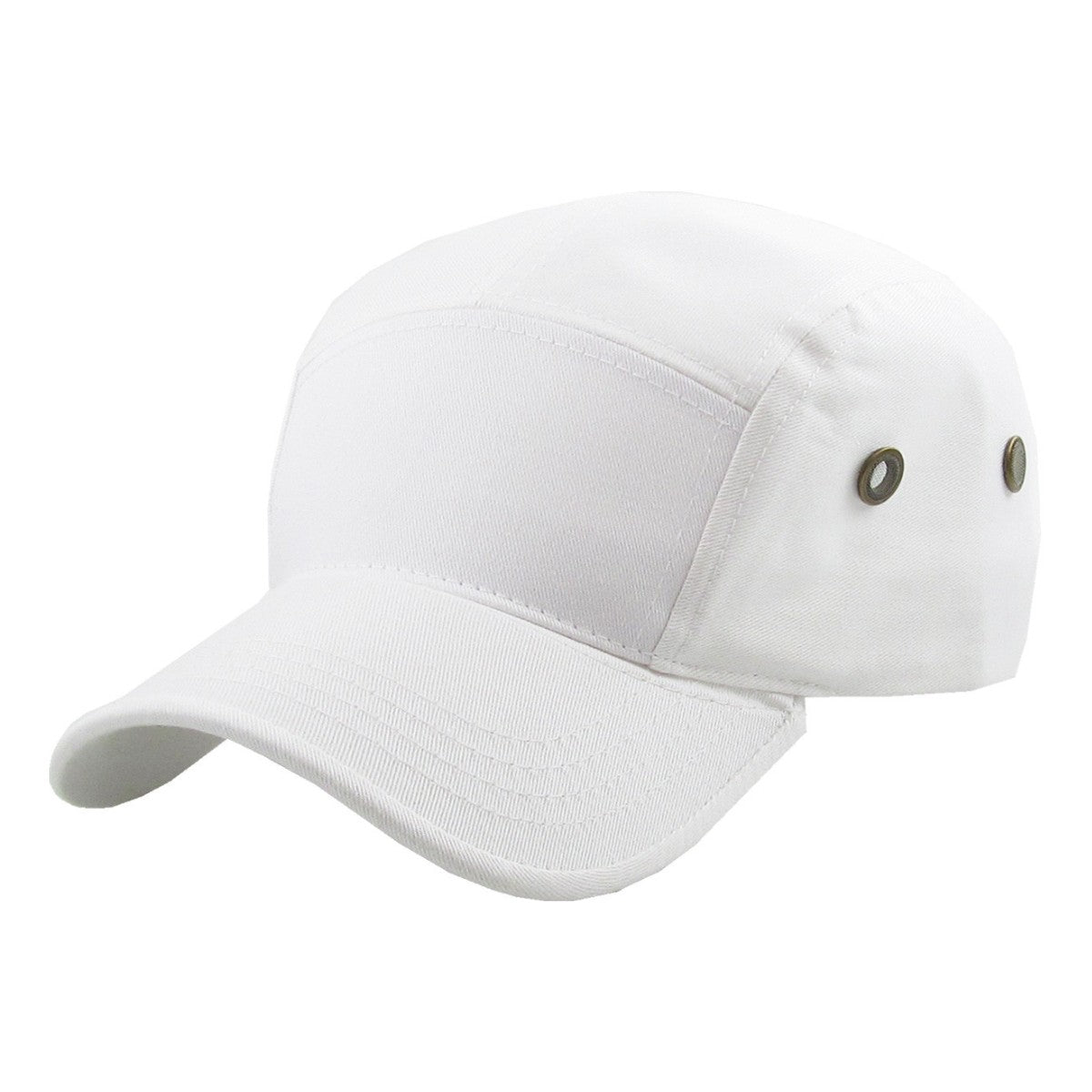 Military Cap - 5 Panel Military Twill, Multi-Coloured, One Size White OSFA 5 Panel