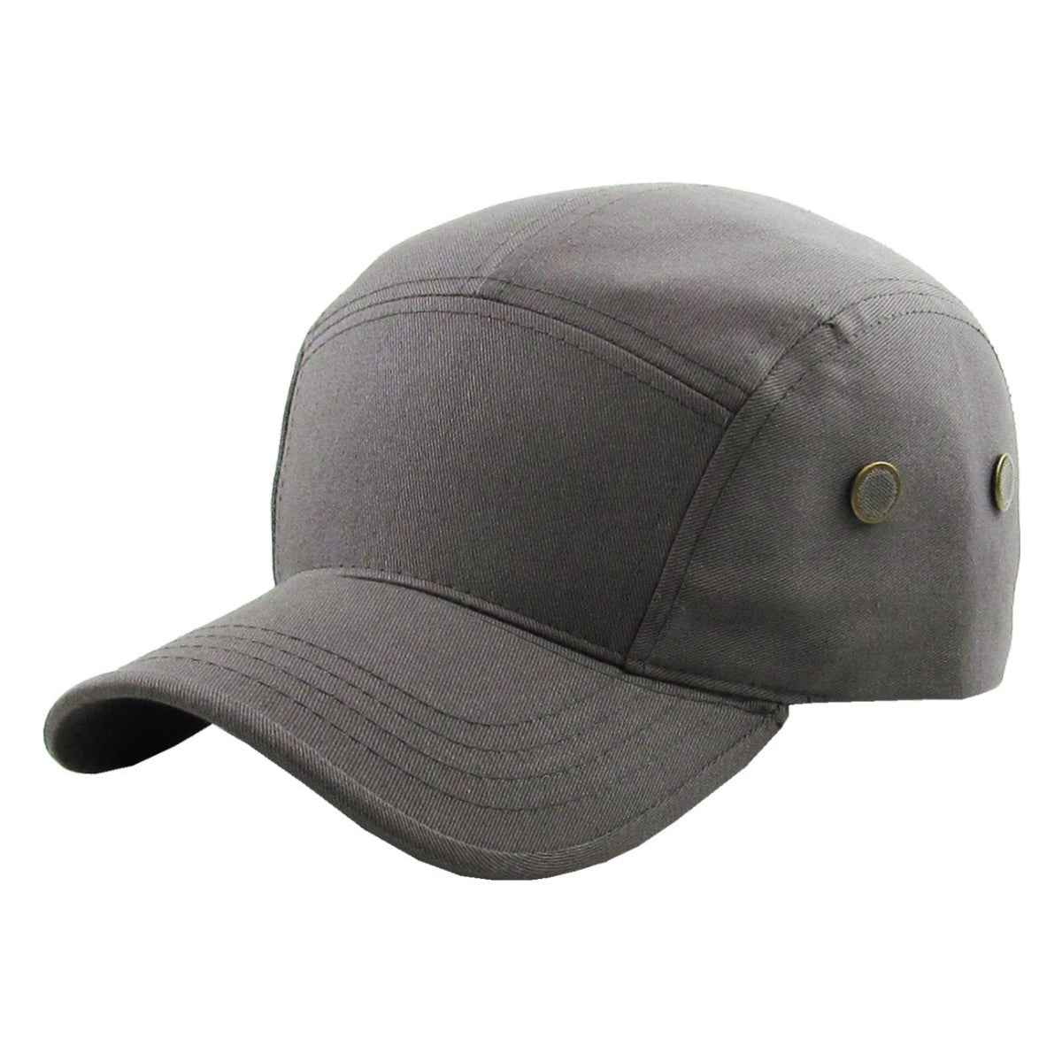 Military Cap - 5 Panel Military Twill, Multi-Coloured, One Size Dark Grey OSFA 5 Panel