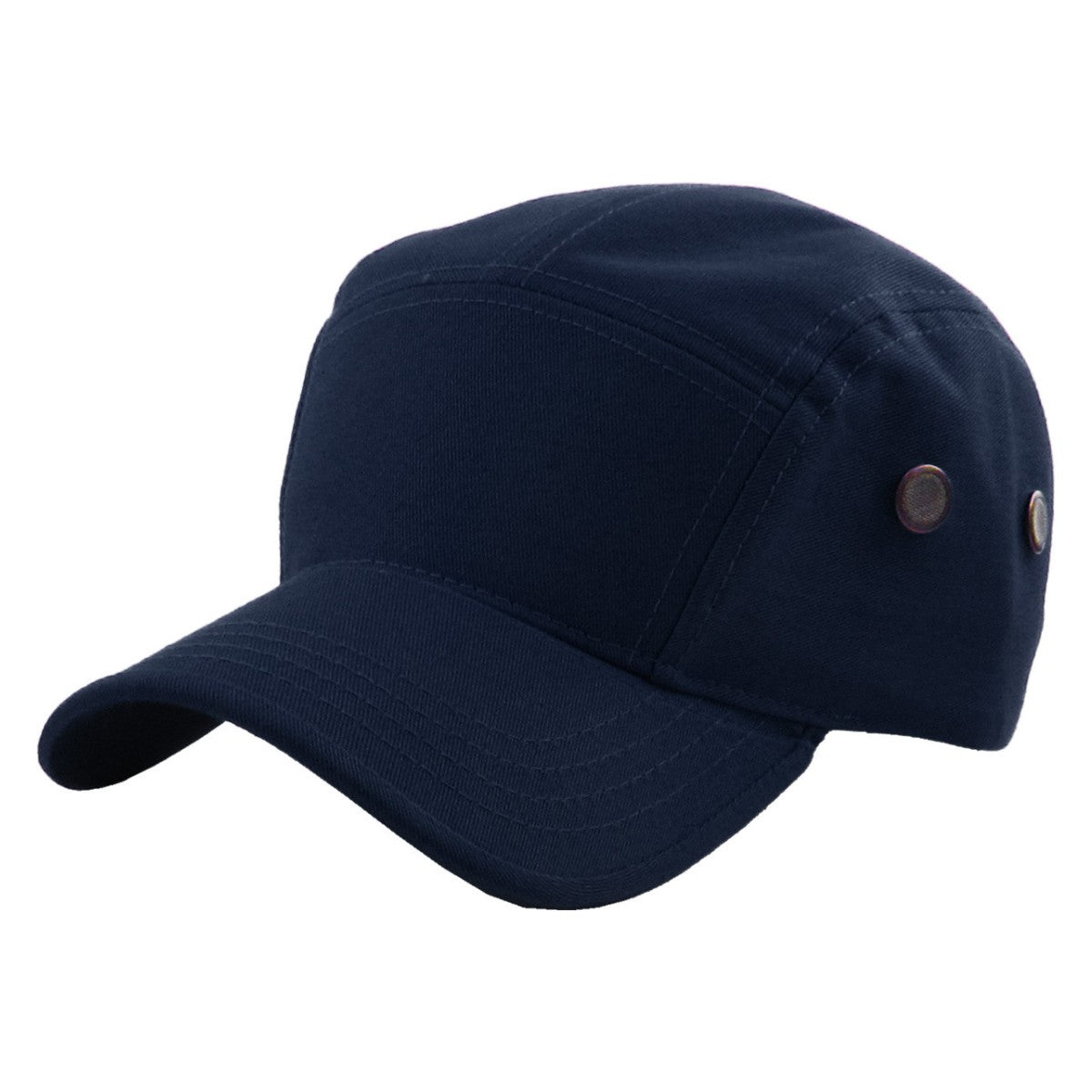 Military Cap - 5 Panel Military Twill, Multi-Coloured, One Size Navy OSFA 5 Panel