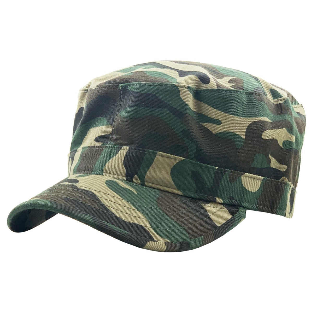 Military Cap - Classic, Multi-Coloured, Fitted Plain Cap