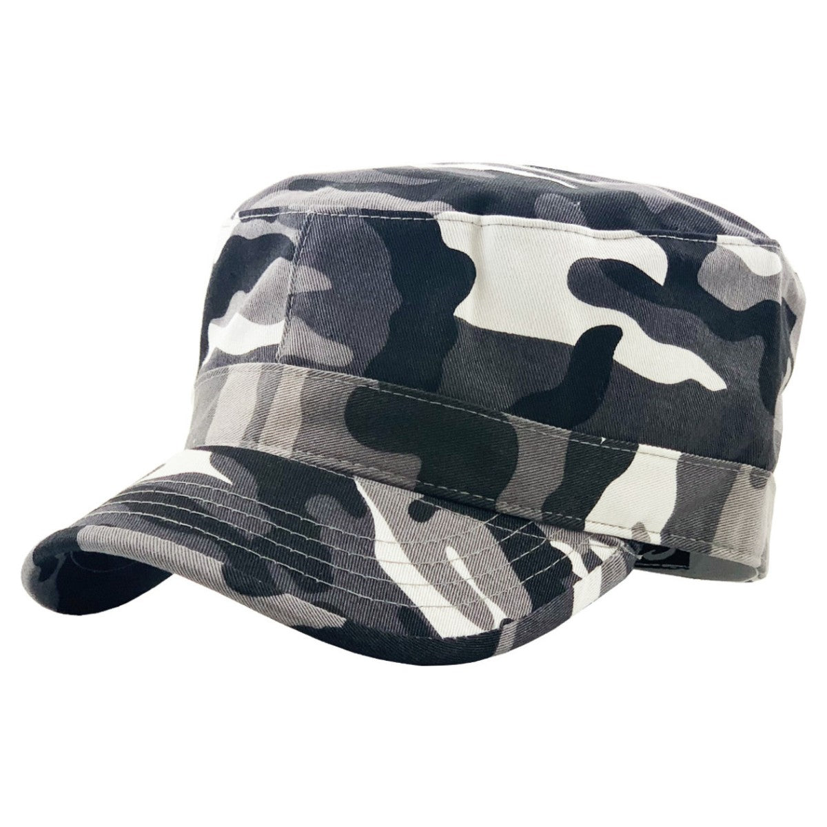 Military Cap - Classic, Multi-Coloured, Fitted Plain Cap