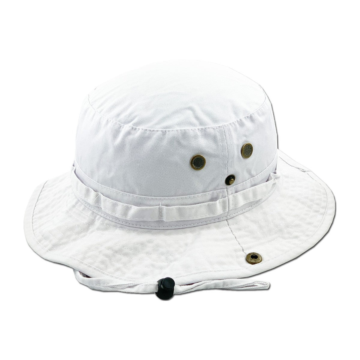 Bucket Hat with String - Multi-Coloured, L/XL White L XL Bucket Hats