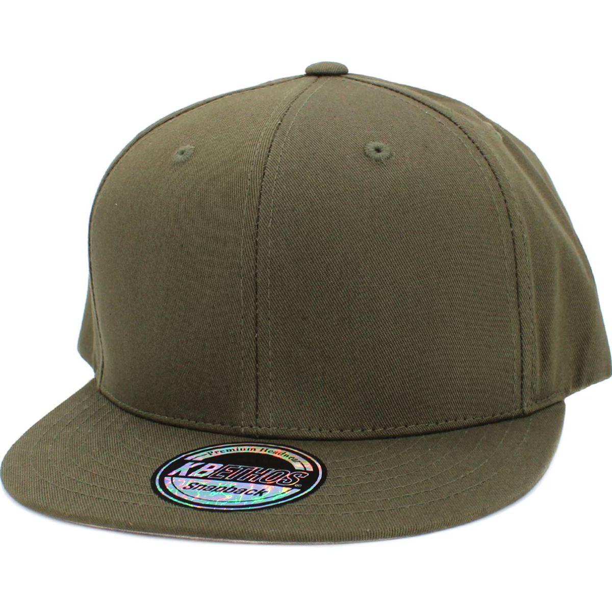 Plain Snapback cap (KNW1467) - Multi-Coloured, Adjustable Olive OSFA Plain Snapback