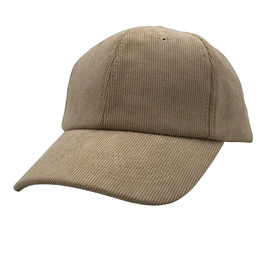 GN-1019 - Premium Corduroy Cap Khaki One Size 6 PANELS 6 PANELS - UNSTRUCTURED ADJUSTABLE BUCKLE BUCKLE STRAP CORDUROY COTTON CURVE low profile NISSI nissi caps UNISEX UNSTRUCTURED