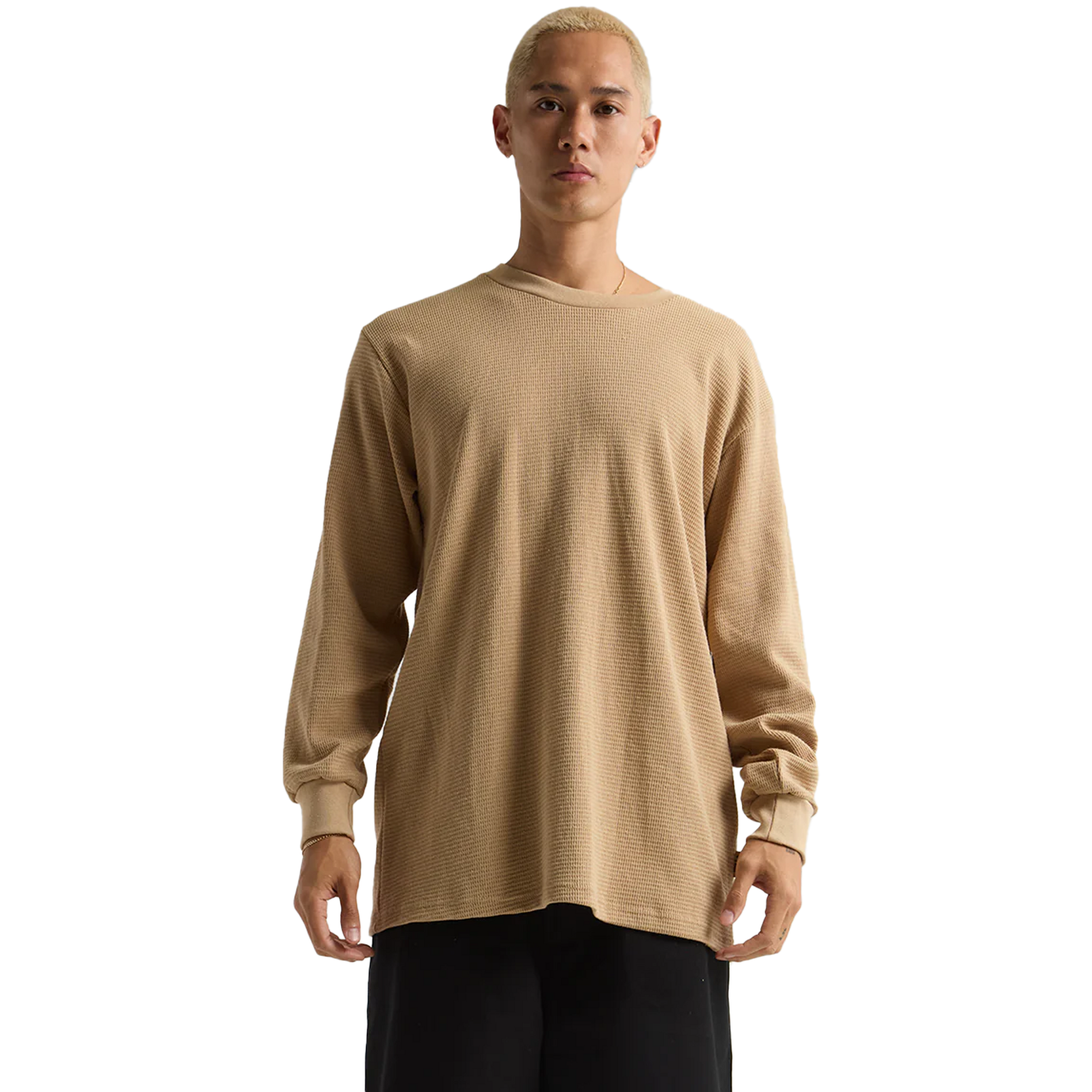Thermal - 9 oz Khaki COTTON LONGSLEEVES MEN REGULAR Shaka Wear