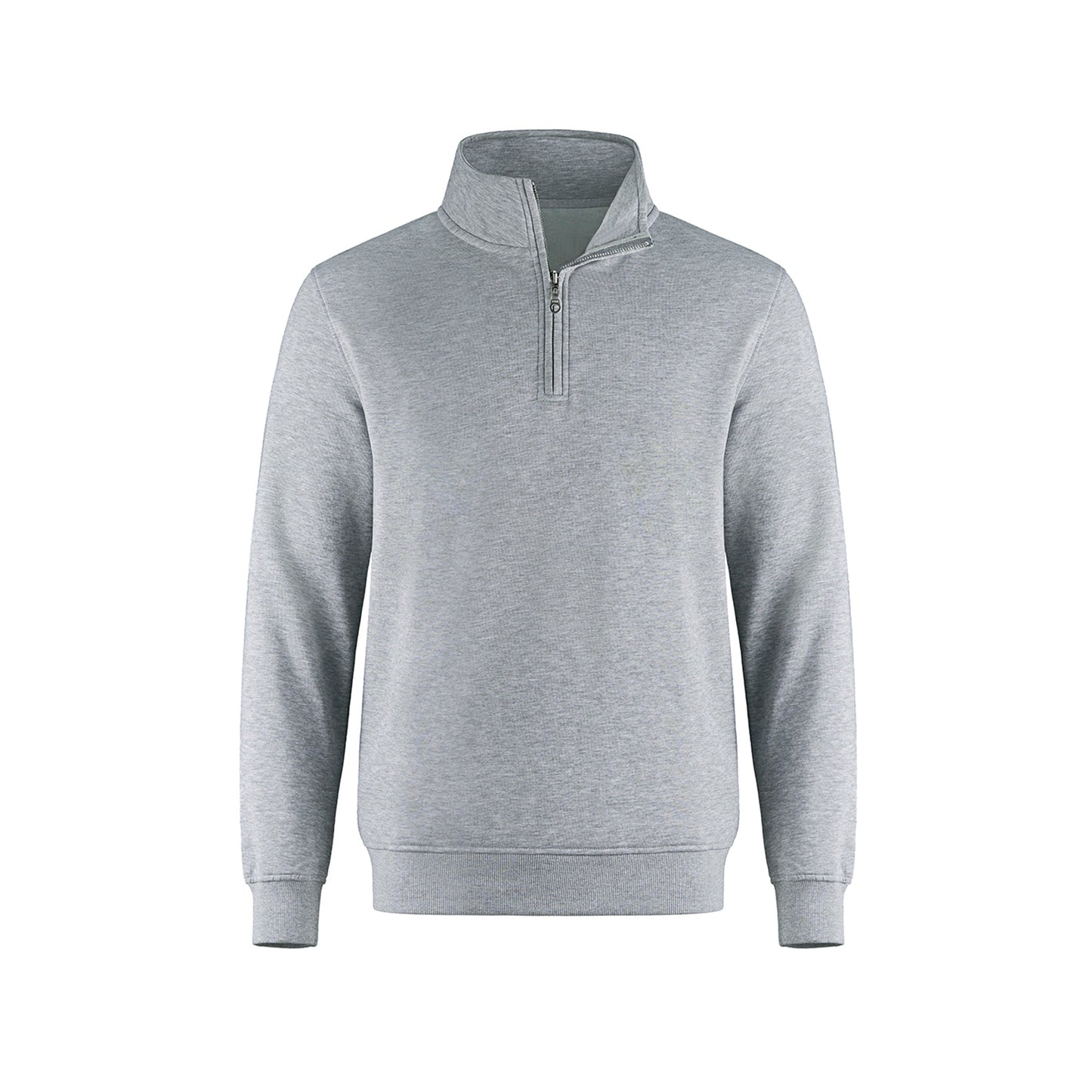 L00545 - Flux - 1/4 Zip Sweatshirt Athletic Grey Heather 70% Cotton 30% Polyester 1/4 zip 545 __label:NEW COLORS f2042 fleece half zip Ladies quarter zip zip