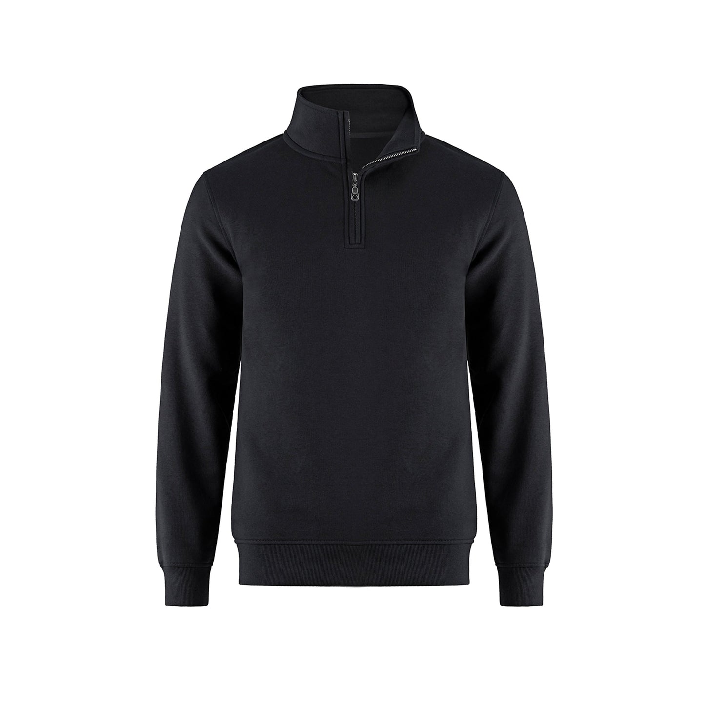 L00545 - Flux - 1/4 Zip Sweatshirt Black 70% Cotton 30% Polyester 1/4 zip 545 __label:NEW COLORS f2042 fleece half zip Ladies quarter zip zip