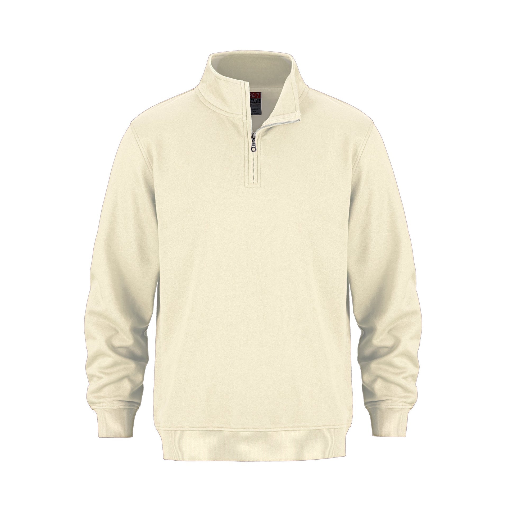 L00545 - Flux - 1/4 Zip Sweatshirt Ivory 1/4 zip 545 __label:IN STOCK __label:NEW COLORS f2042 half zip Ladies quarter zip zip