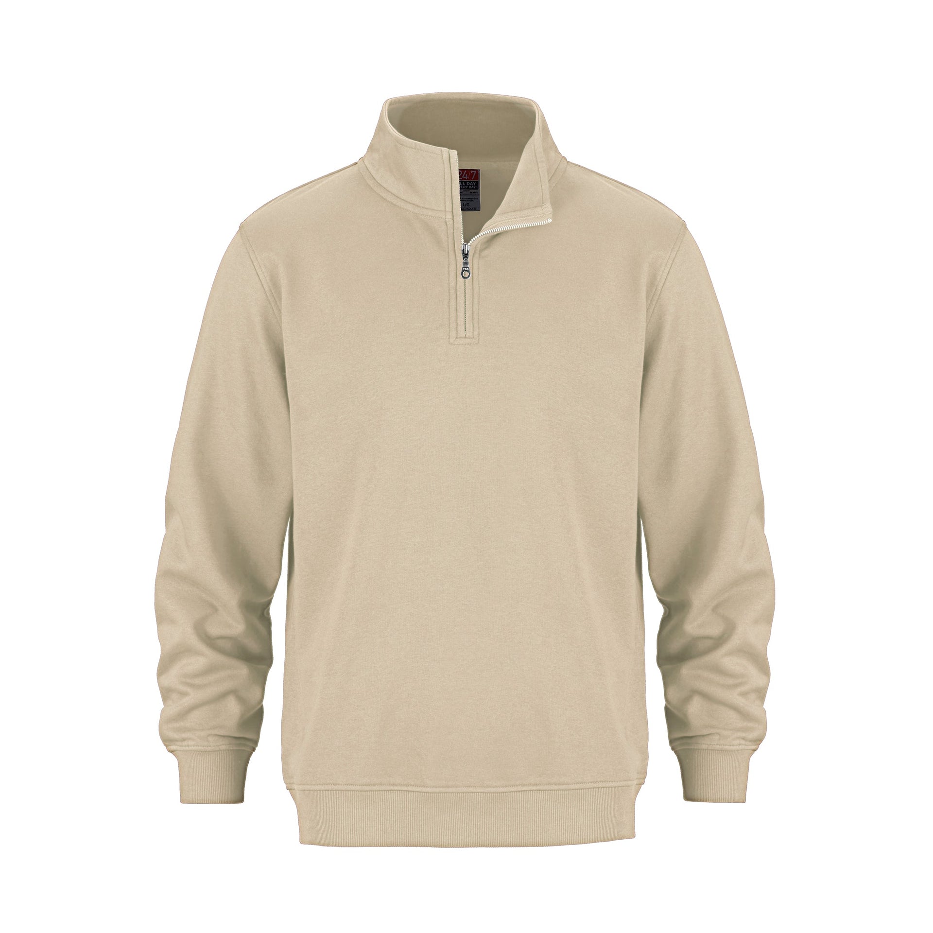 L00545 - Flux - 1/4 Zip Sweatshirt Sand 1/4 zip 545 __label:IN STOCK __label:NEW COLORS f2042 half zip Ladies quarter zip zip