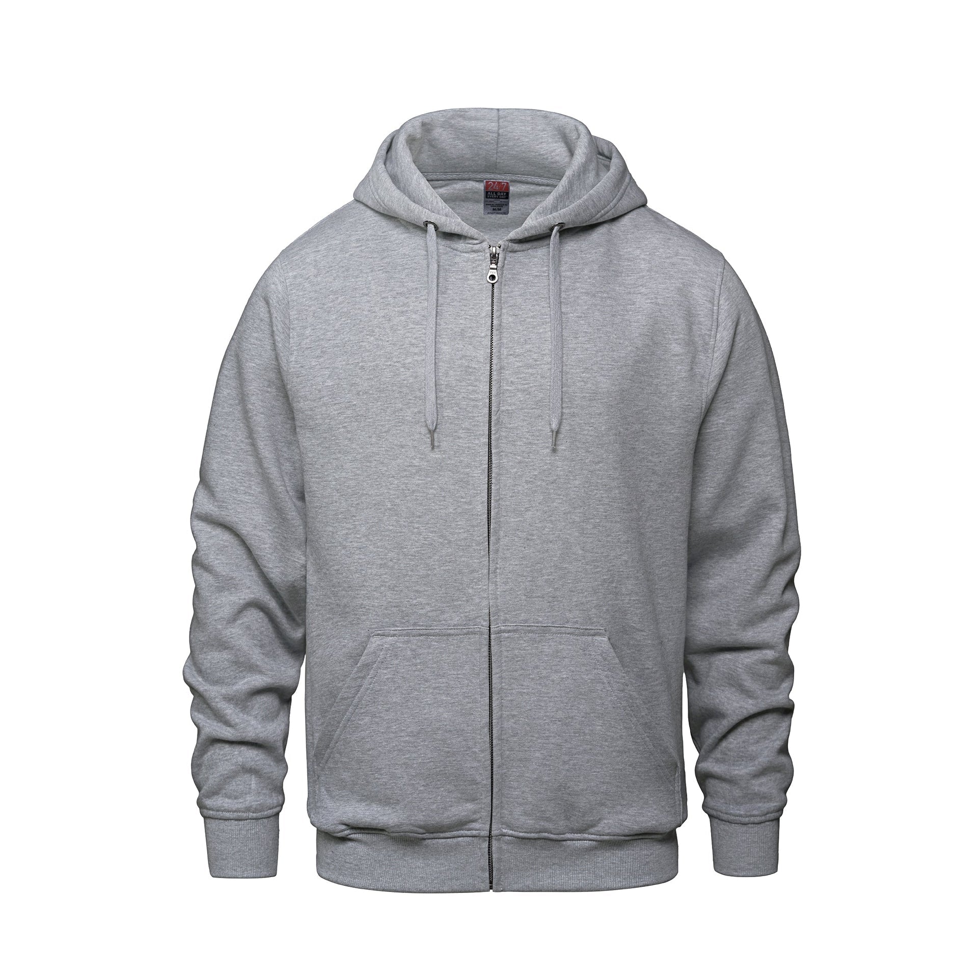 L00555 - Surfer - Adult Full Zip Hooded Sweatshirt Athletic Grey Heather 0555 555 __label:IN STOCK __label:NEW COLORS black charcoal cozy CSW24/7 grey HEATHER Ladies navy red ROYAL sweat shirt sweater sweatshirt team zip up