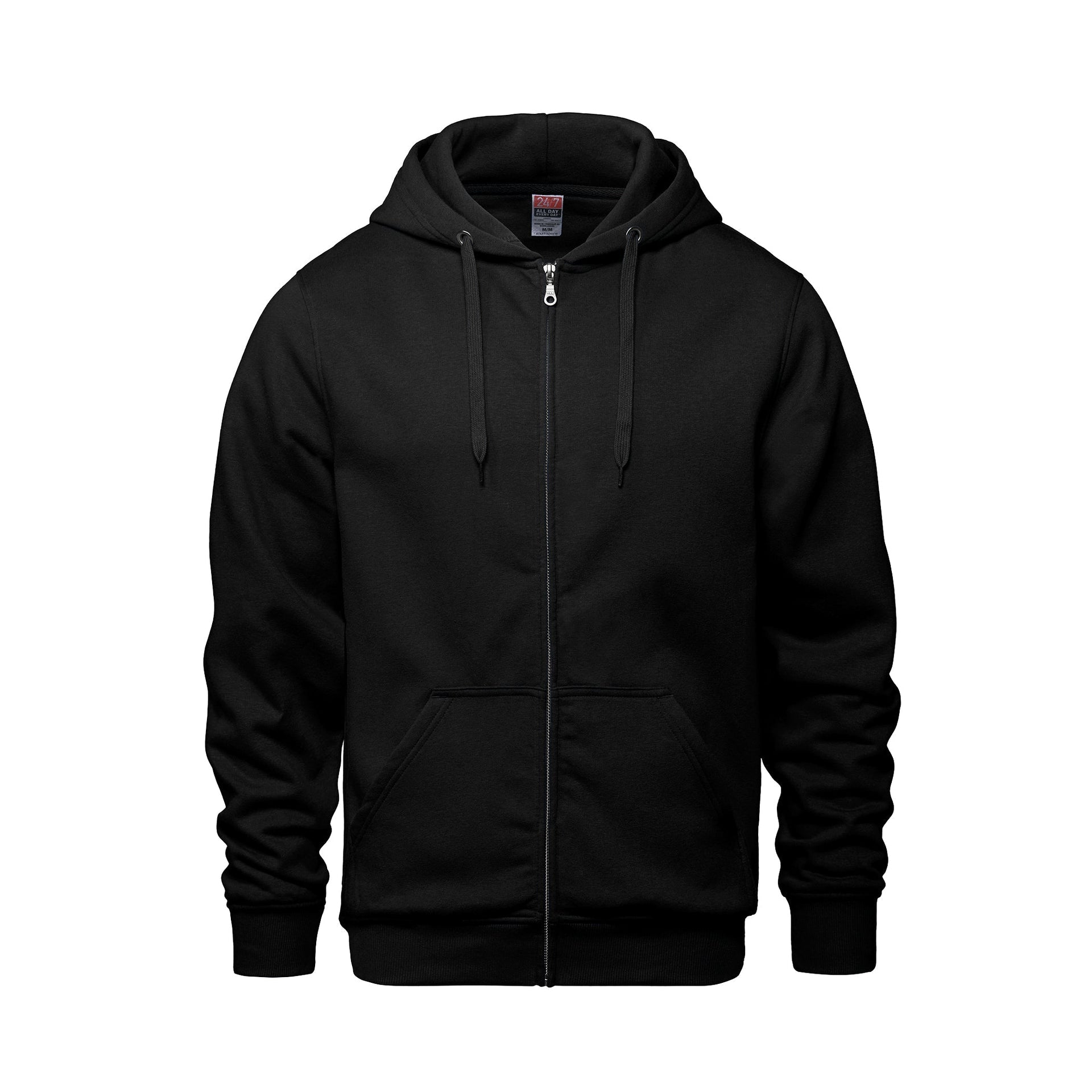 L00555 - Surfer - Adult Full Zip Hooded Sweatshirt Black 0555 555 __label:IN STOCK __label:NEW COLORS black charcoal cozy CSW24/7 grey HEATHER Ladies navy red ROYAL sweat shirt sweater sweatshirt team zip up