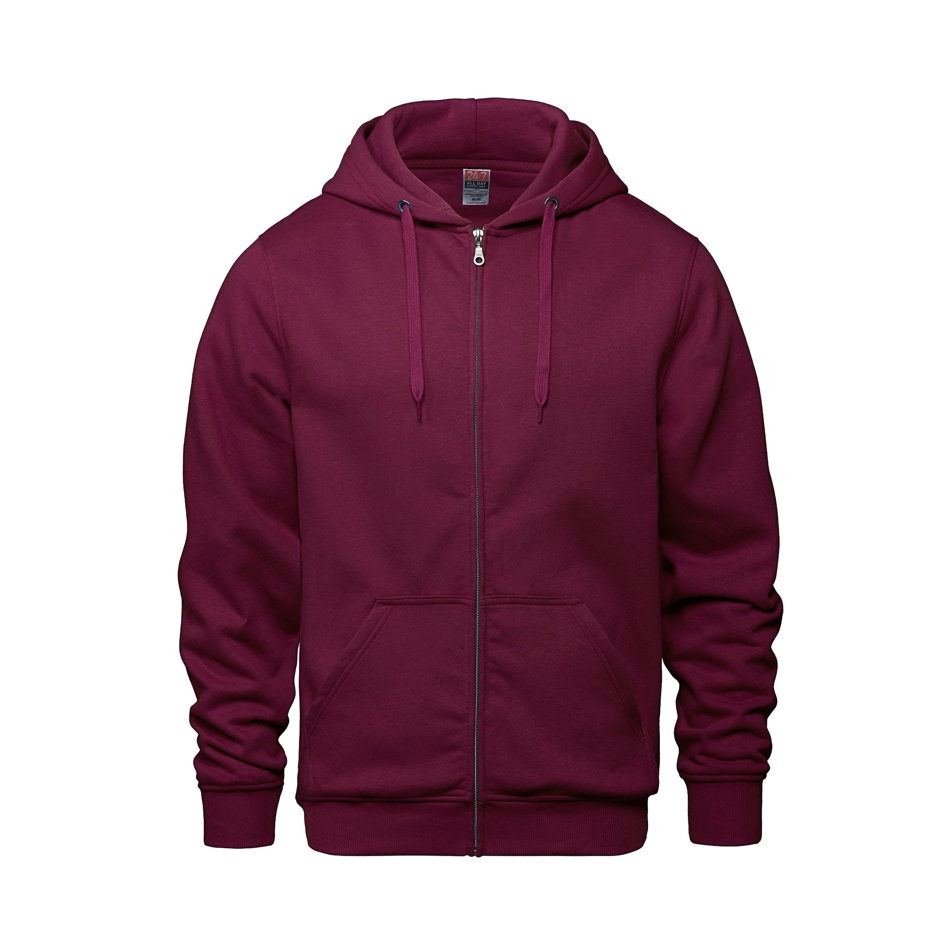 L00555 - Surfer - Adult Full Zip Hooded Sweatshirt Maroon 0555 555 __label:IN STOCK __label:NEW COLORS black charcoal cozy CSW24/7 grey HEATHER Ladies navy red ROYAL sweat shirt sweater sweatshirt team zip up