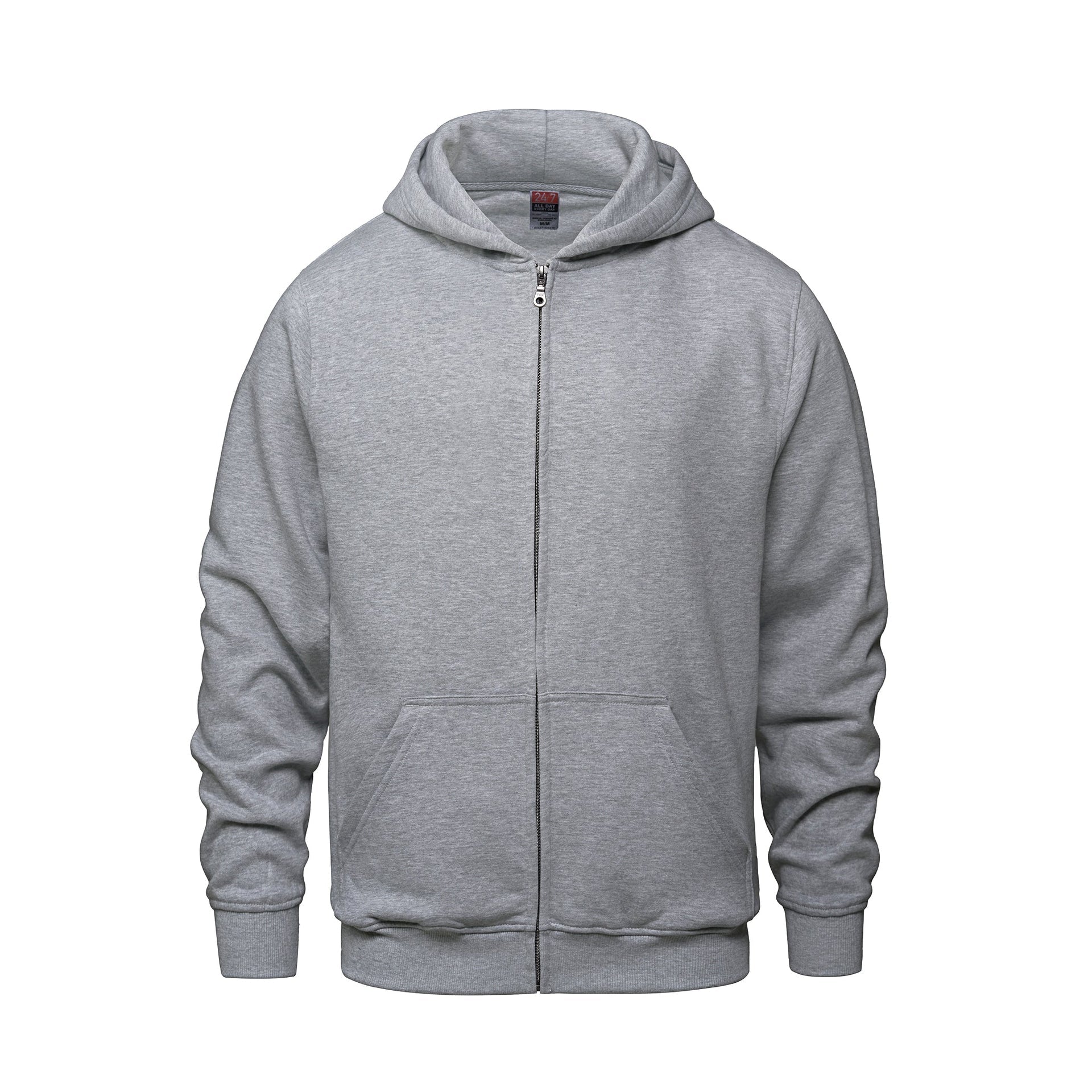 L0555Y - Surfer - Youth Full Zip Hooded Sweatshirt Athletic Grey Heather 0555 555y __label:IN STOCK __label:NEW COLORS CSW24/7 sweat shirt sweatshirt team youth zip up