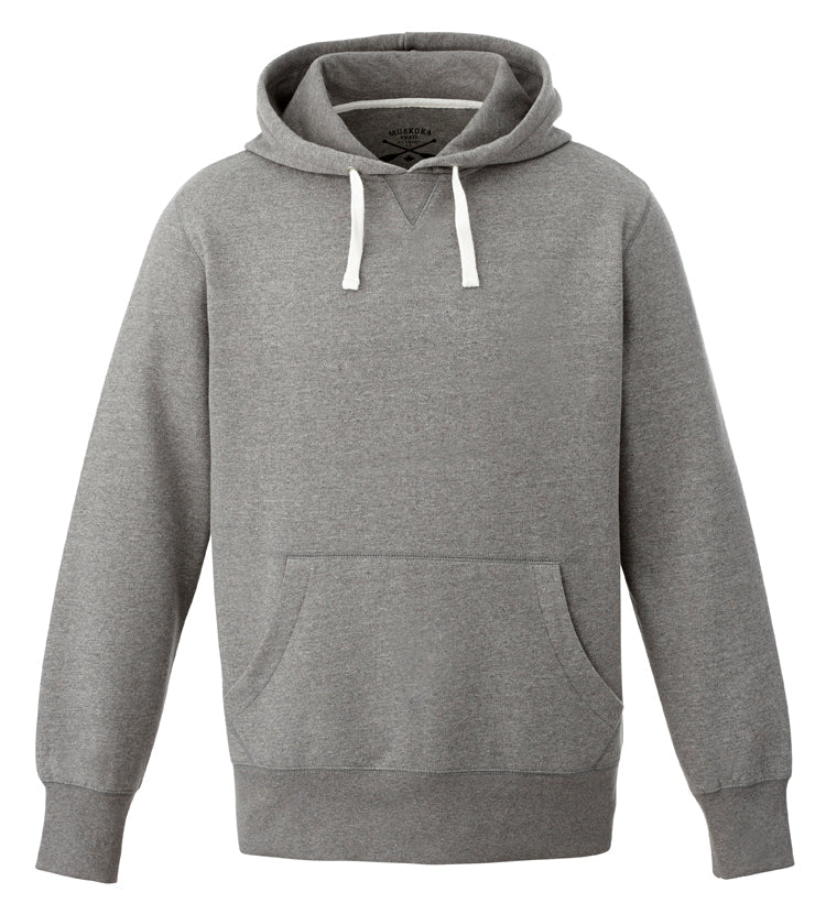 L00660 - Cedar Point - Adult Pullover Hooded Sweatshirt Mid Grey 80% Cotton 20% Recycled Polyester 660 adult eco-friendly mens Muskoka Trail sustainable sweatshirt